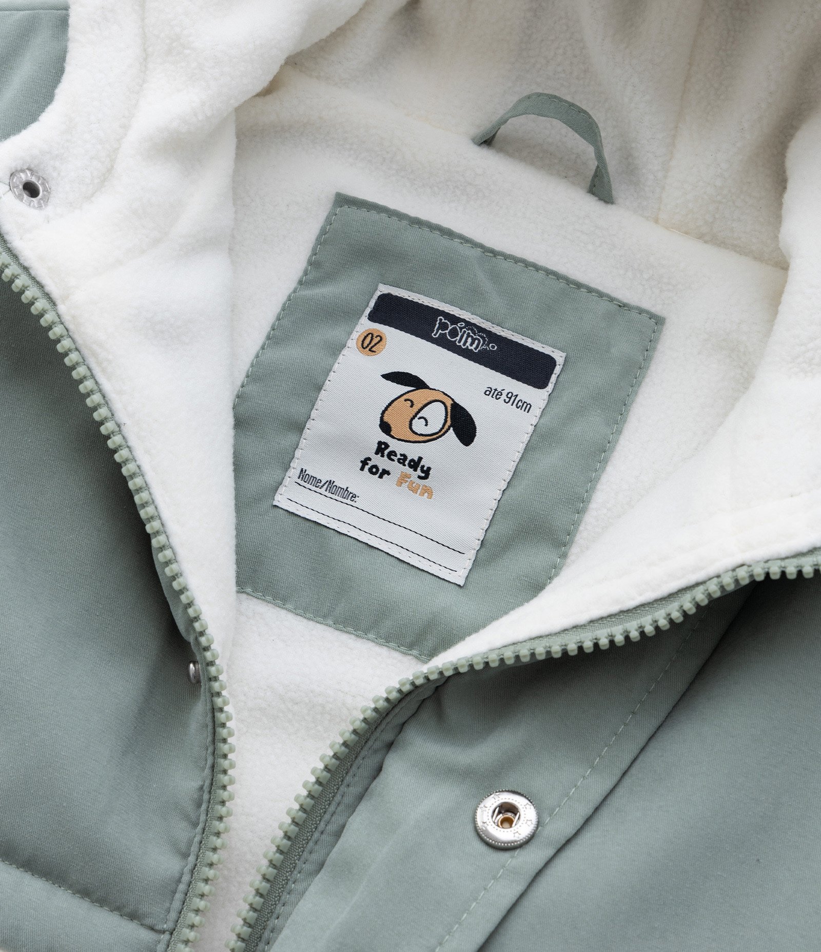 Jaqueta Infantil em Sherpa com Bolsinhos - Tam 2 a 5 Anos Verde 5