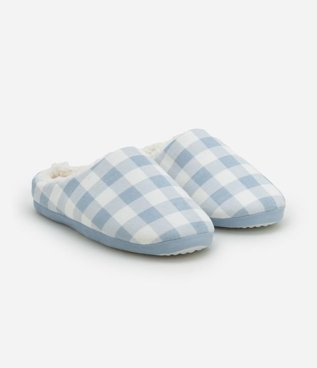 Pantufa Fechada com Estampa Xadrez
