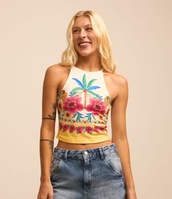 Blusa Texturizada com Estampa Floral