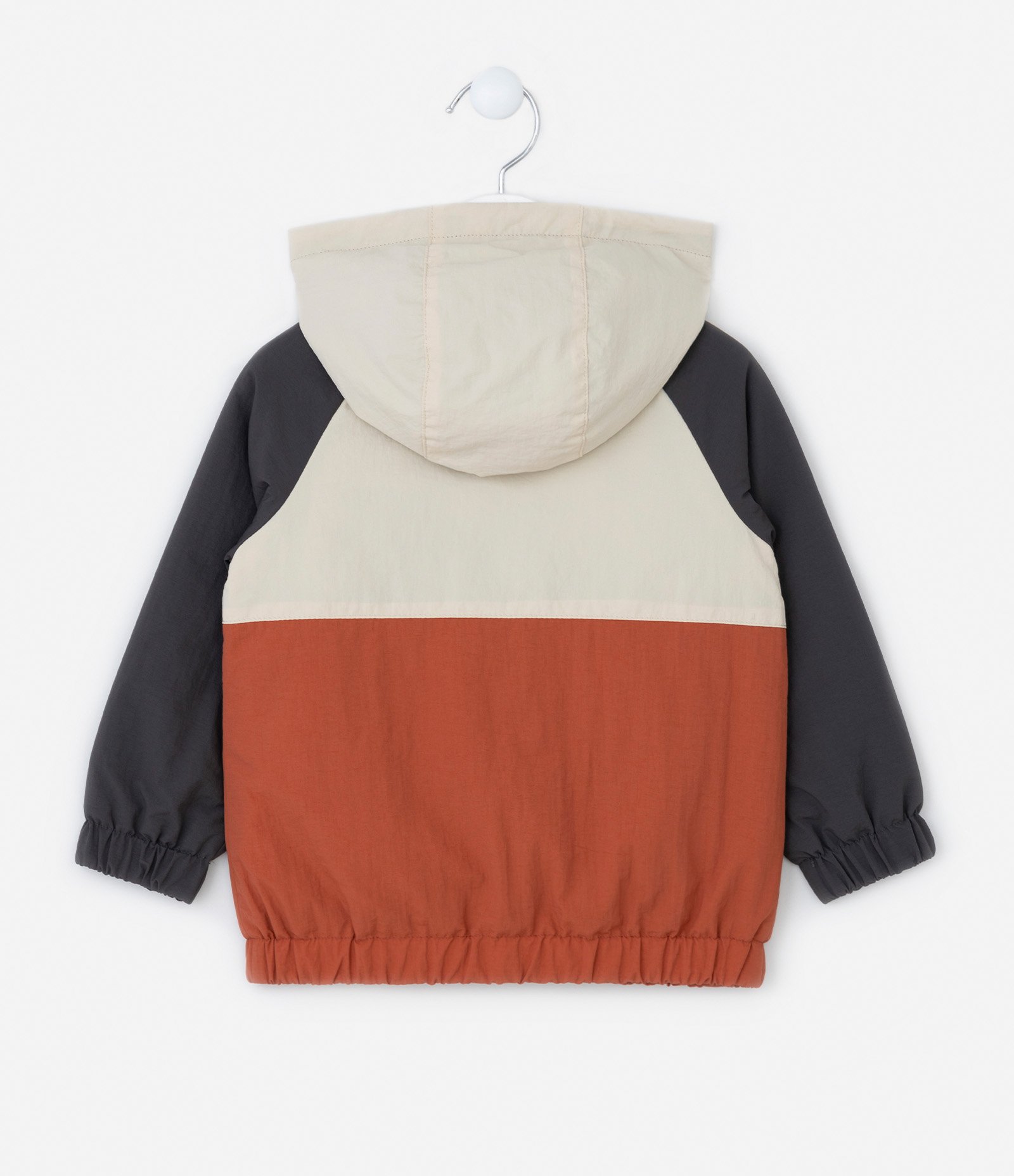 Jaqueta Corta Vento Infantil com Capuz e Bloco de Cores - Tam 1 a 5 anos Multicores 2