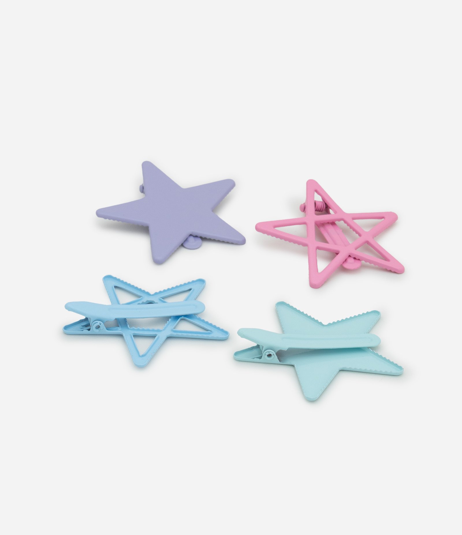 Kit 04 Presilhas De Cabelo em Formato Estrela - Tam Único Multicores 2