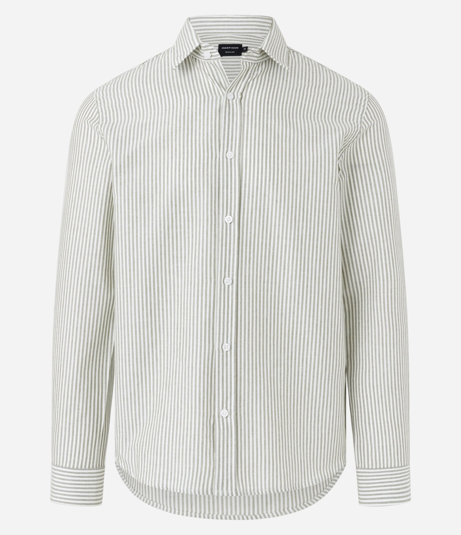 Camisa Regular em Oxford com Listras Fio Tinto 5