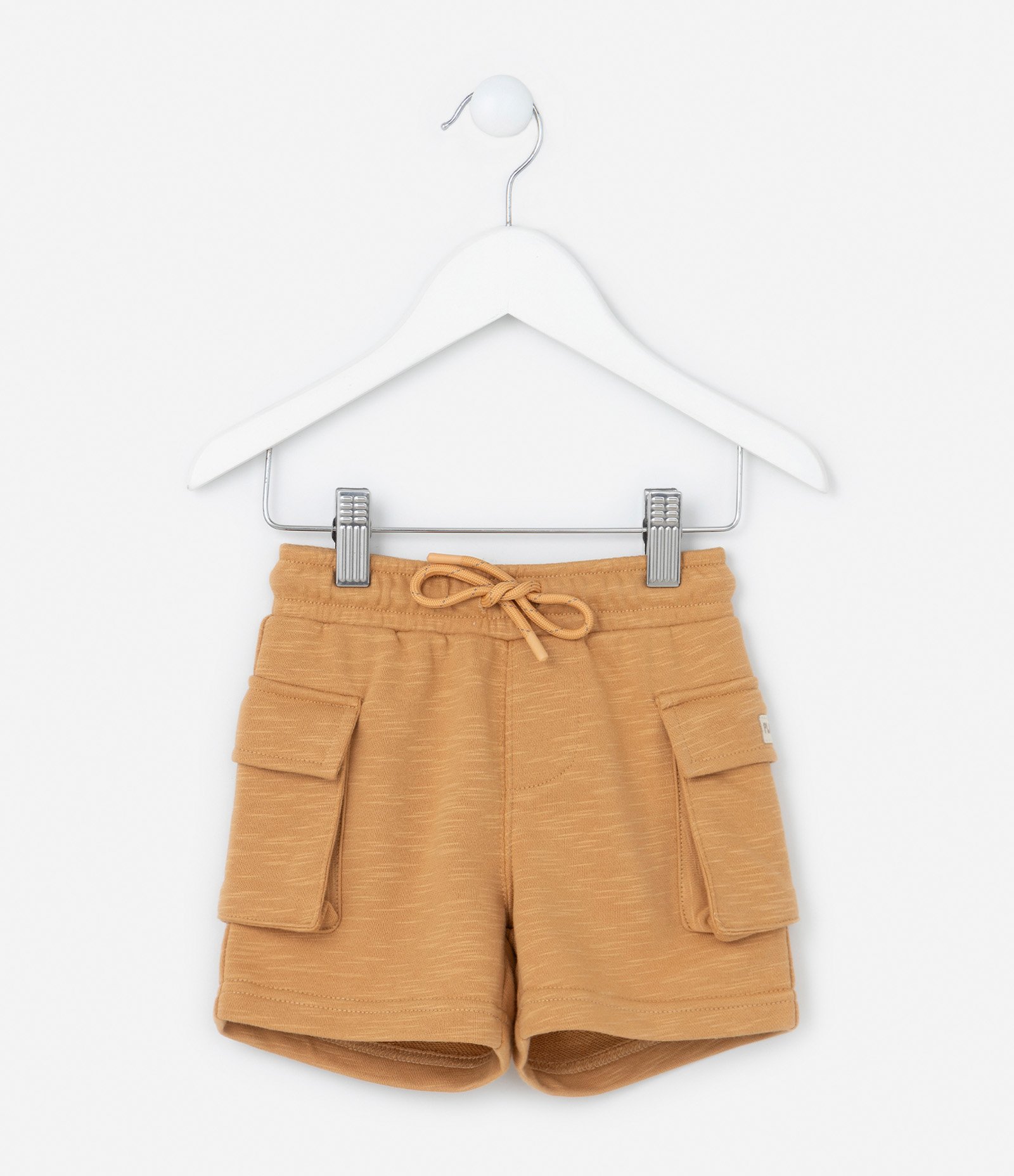Bermuda Infantil com Bolsos Cargo - Tam 1 a 5 Anos Marrom 1