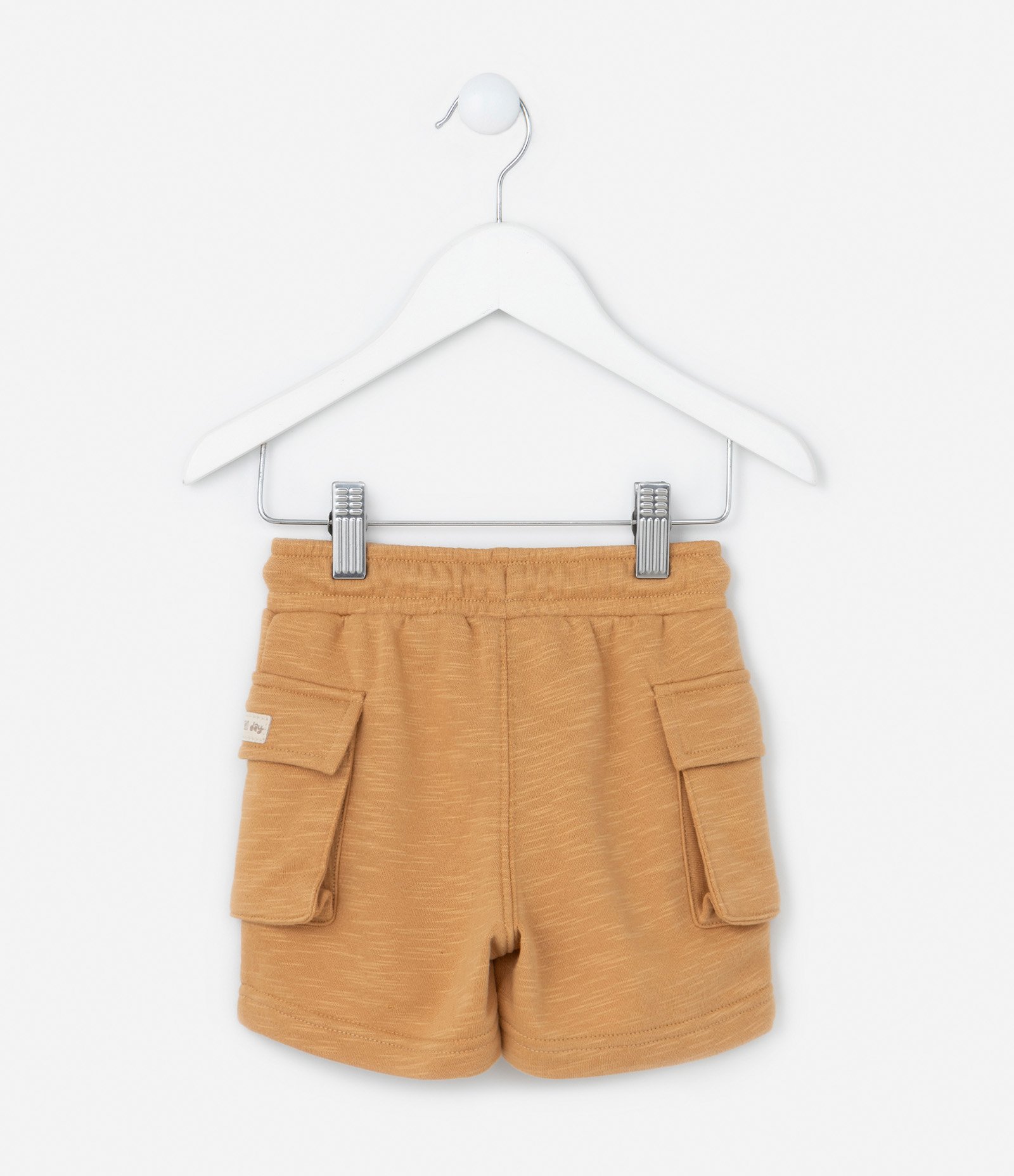Bermuda Infantil com Bolsos Cargo - Tam 1 a 5 Anos Marrom 2