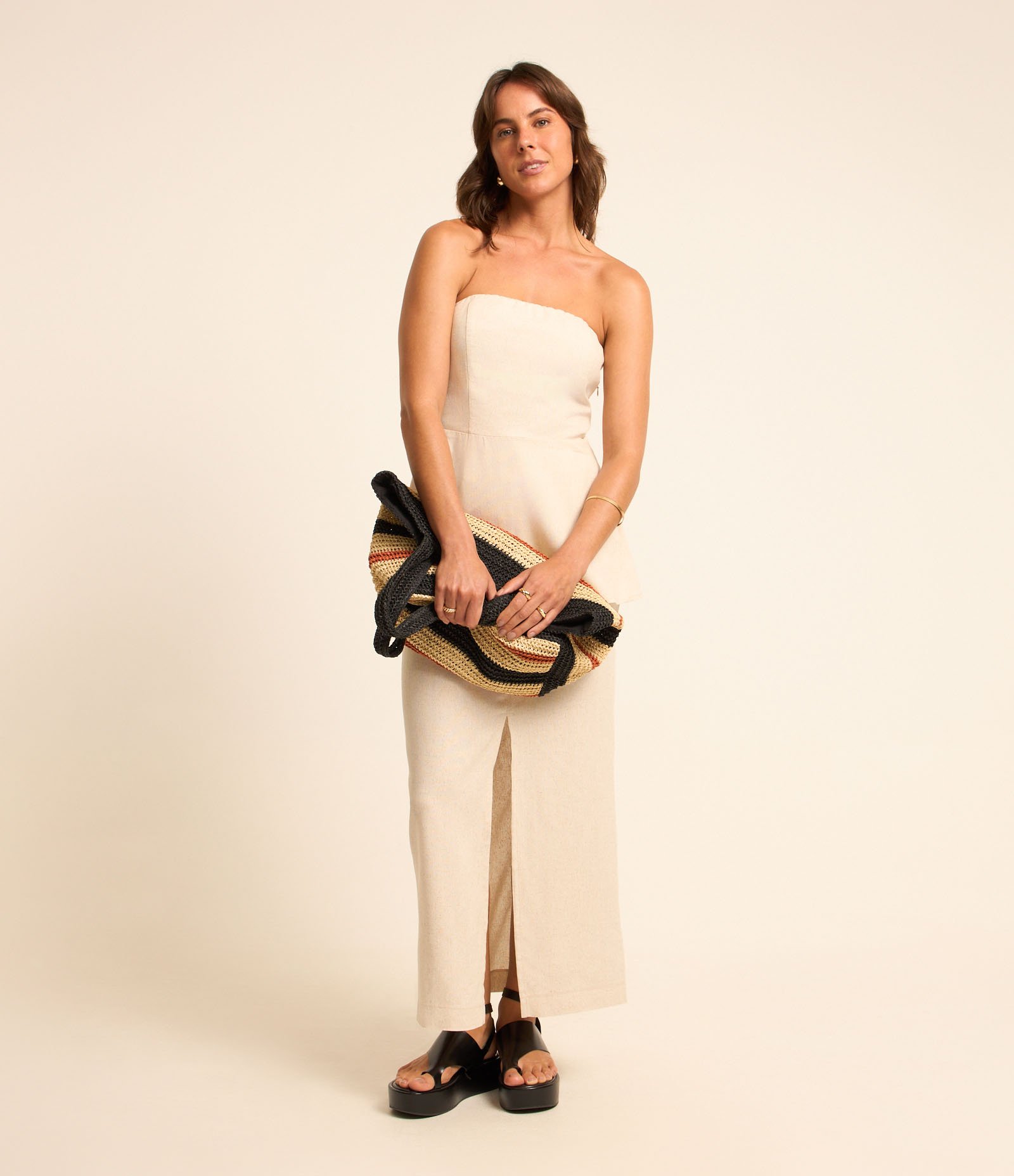 Blusa Tomara Que Caia em Viscolinho com Peplum Off White 3