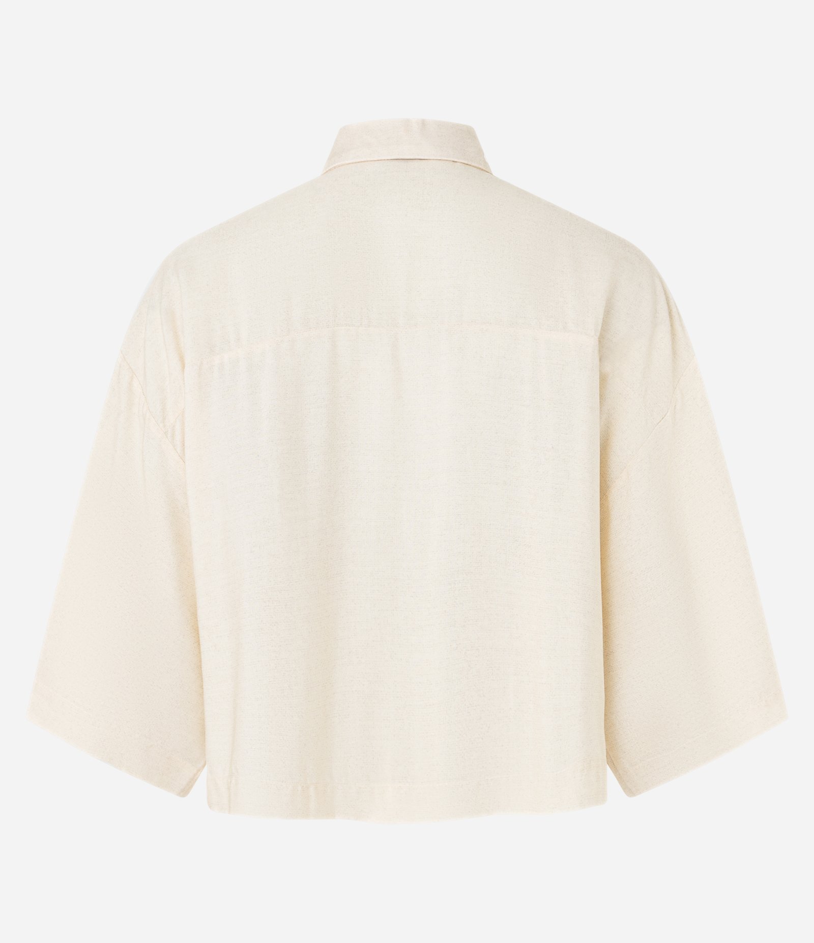 Blusa em Viscose com Decote Colarinho e Estampa Floral Bege 6