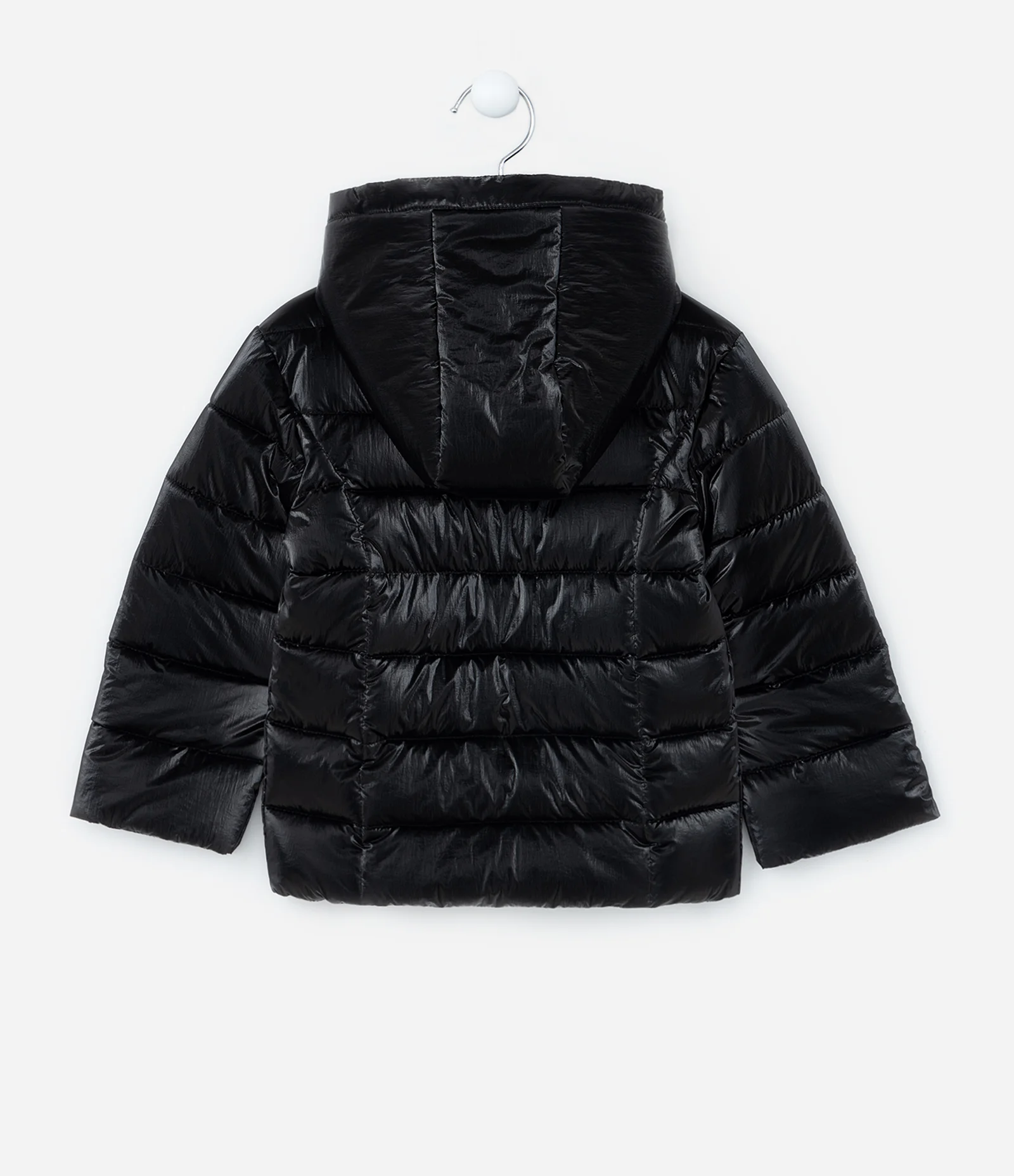 Jaqueta Puffer Infantil em Microfibra com Capuz - Tam 1 a 5 Anos Preto 2