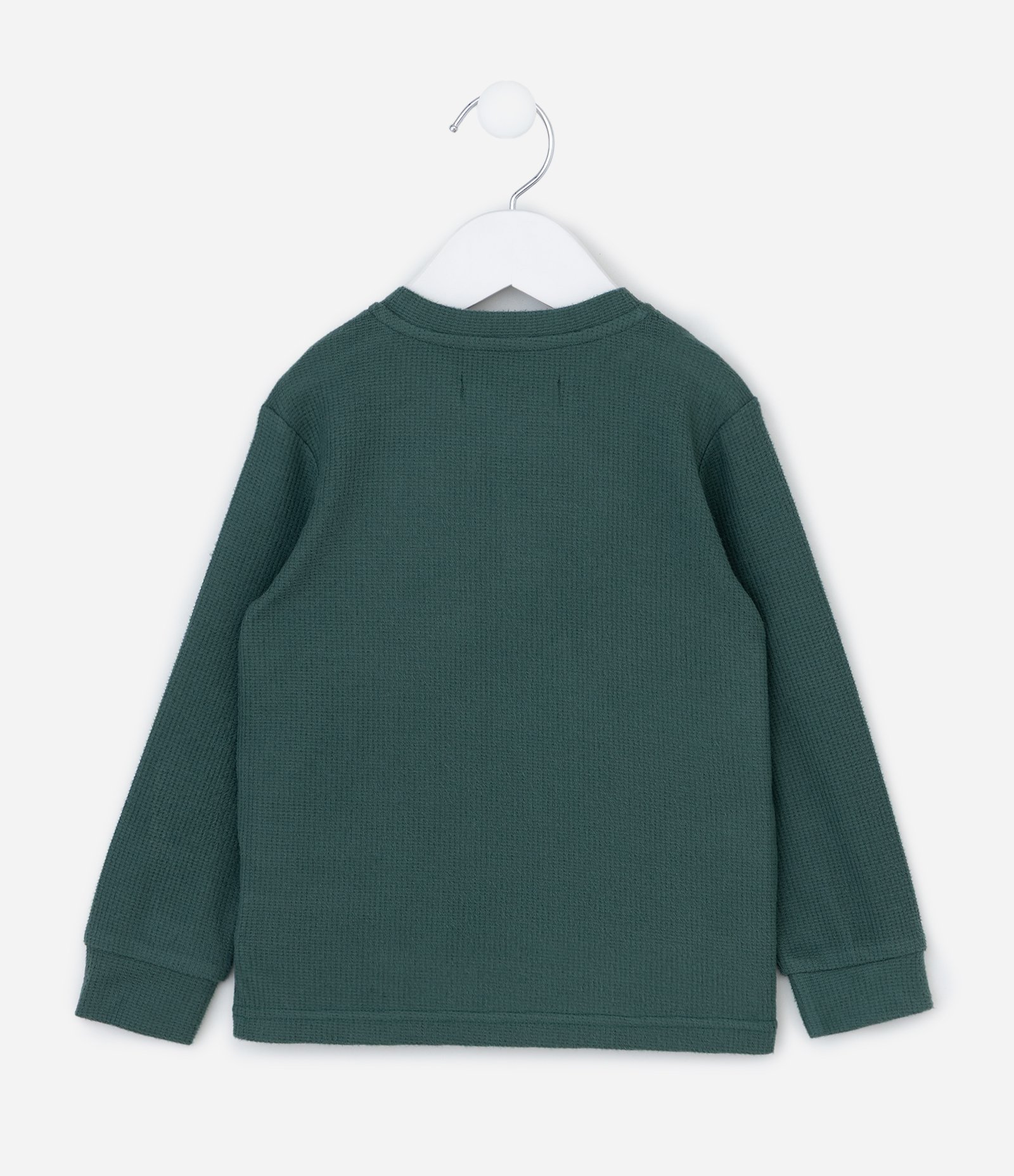 Camiseta Infantil com Bordado no Peito- Tam 1 a 5 anos Verde 2