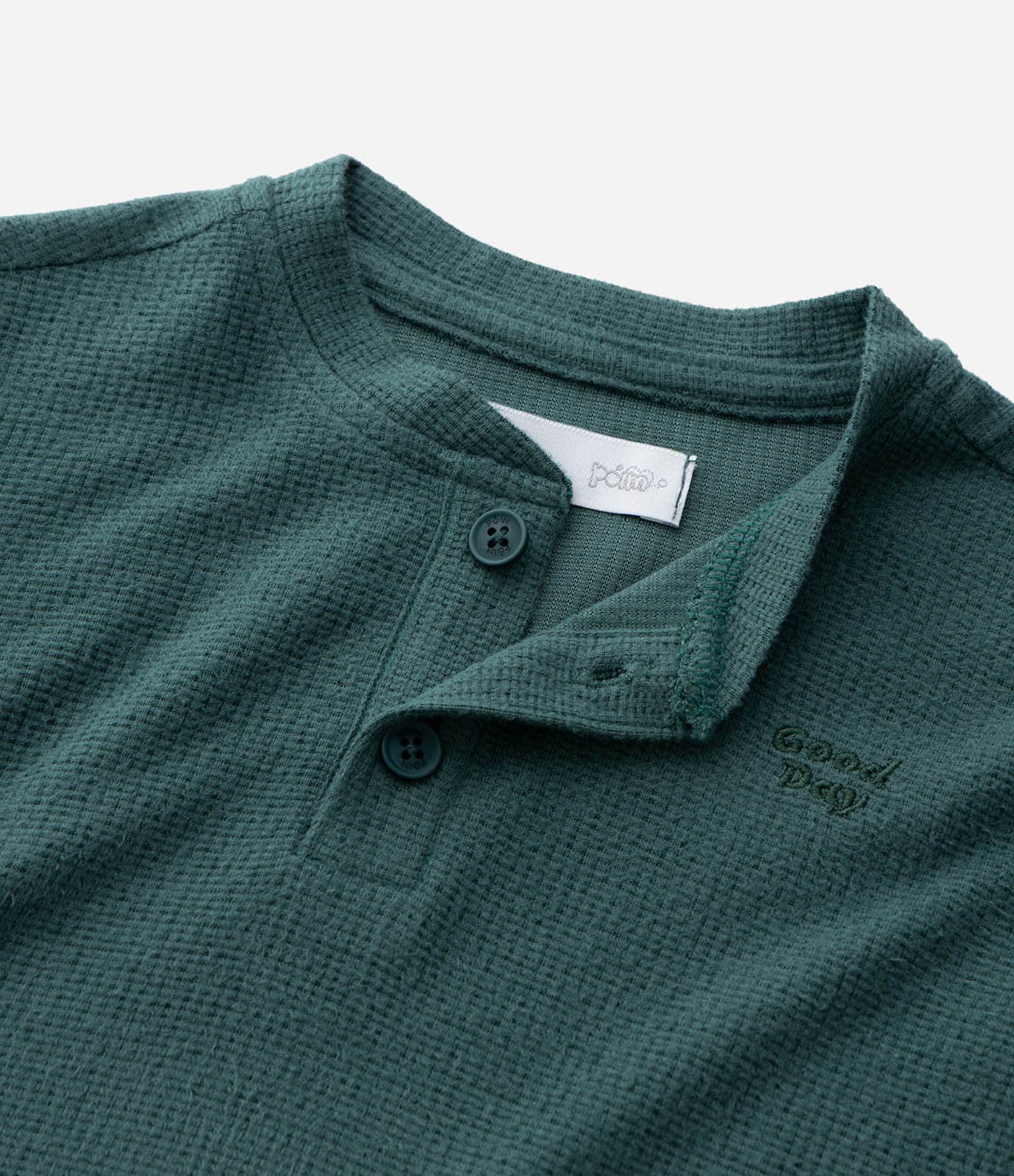 Camiseta Infantil com Bordado no Peito- Tam 1 a 5 anos Verde 5