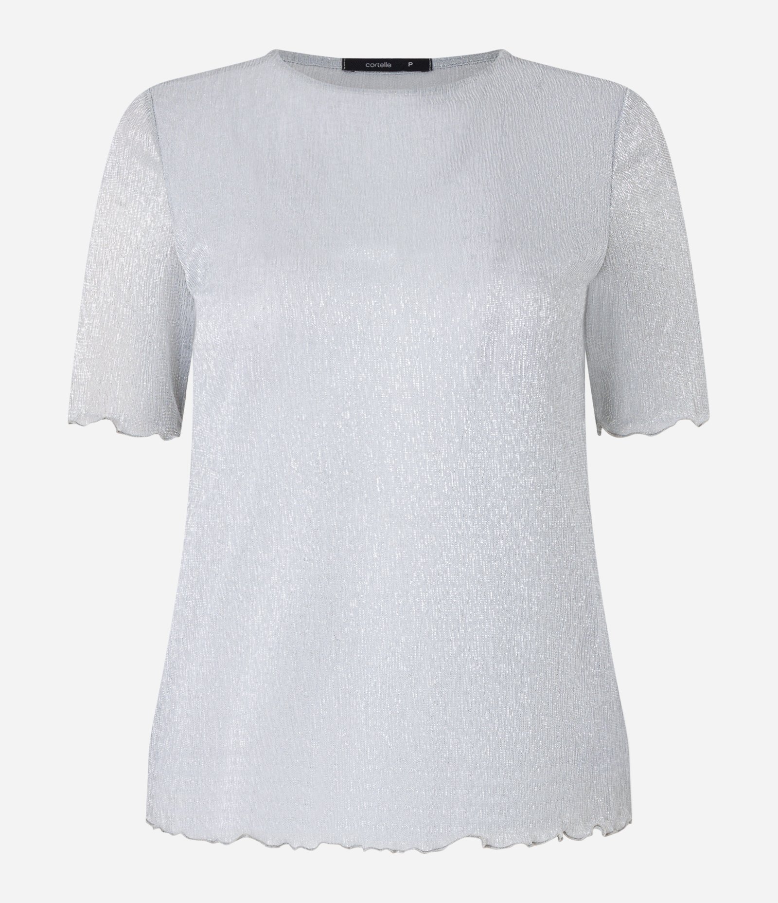 Blusa em Fio Metalizado com Frufrus Branco Neve 5