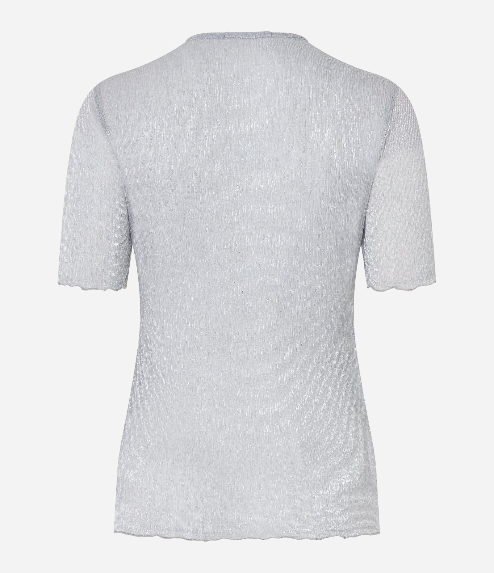 Blusa em Fio Metalizado com Frufrus Branco Neve 7