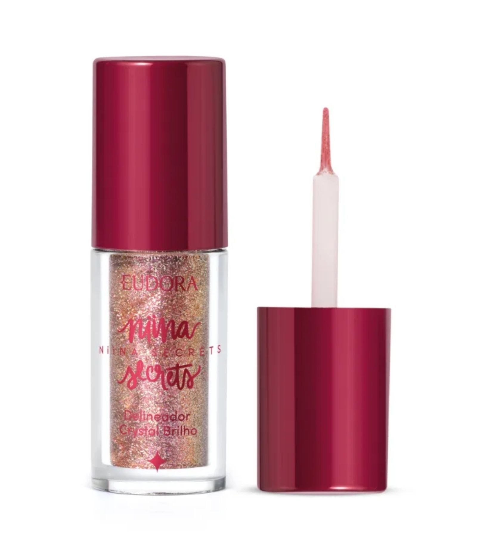 Delineador Niina Secrets Crystal Brilho Rose Gold 1