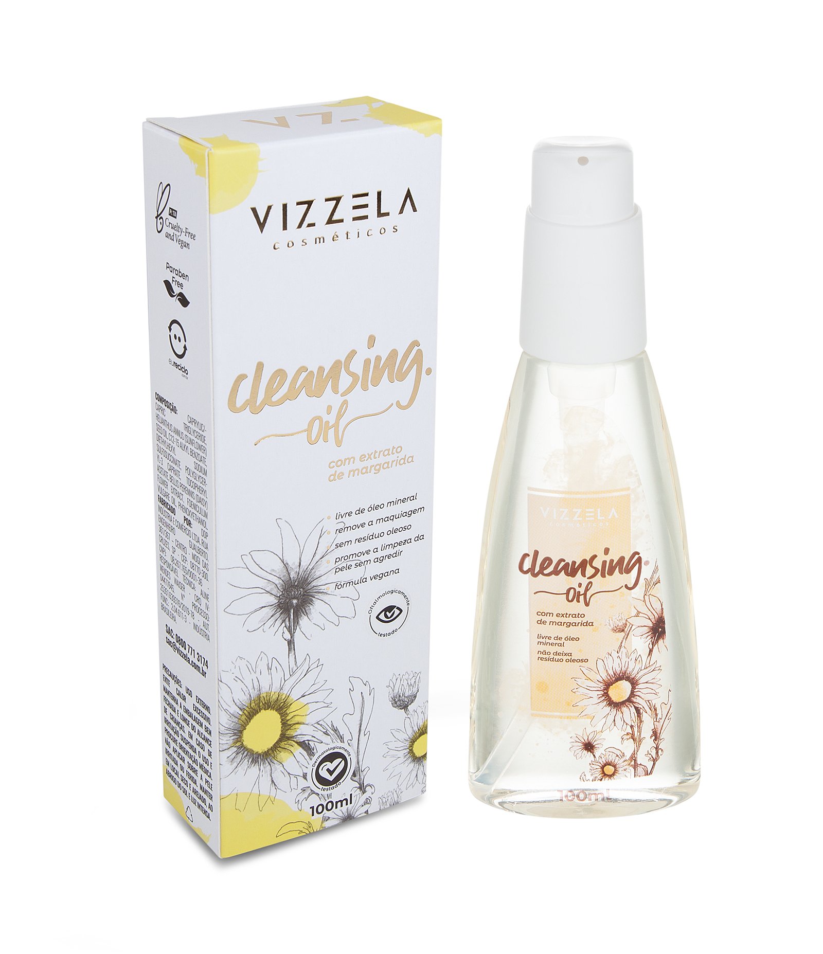 Óleo de Limpeza Facial Cleansing Oil Vizzela 100ml 2