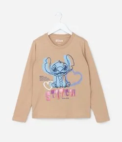 Camiseta Infantil com Estampa do Stitch - Tam 5 a 14 Anos