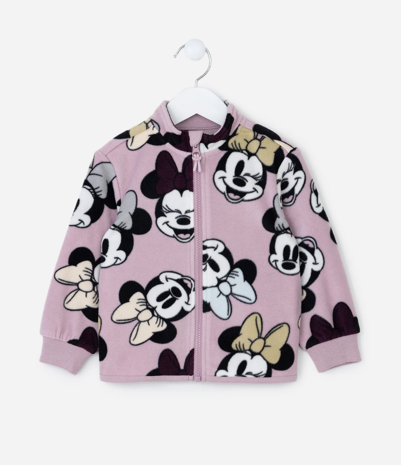 Jaqueta Infantil em Fleece com Estampa da Minnie - Tam 2 a 10 Anos Rosa 1