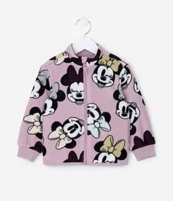 Jaqueta Infantil em Fleece com Estampa da Minnie - Tam 2 a 10 Anos