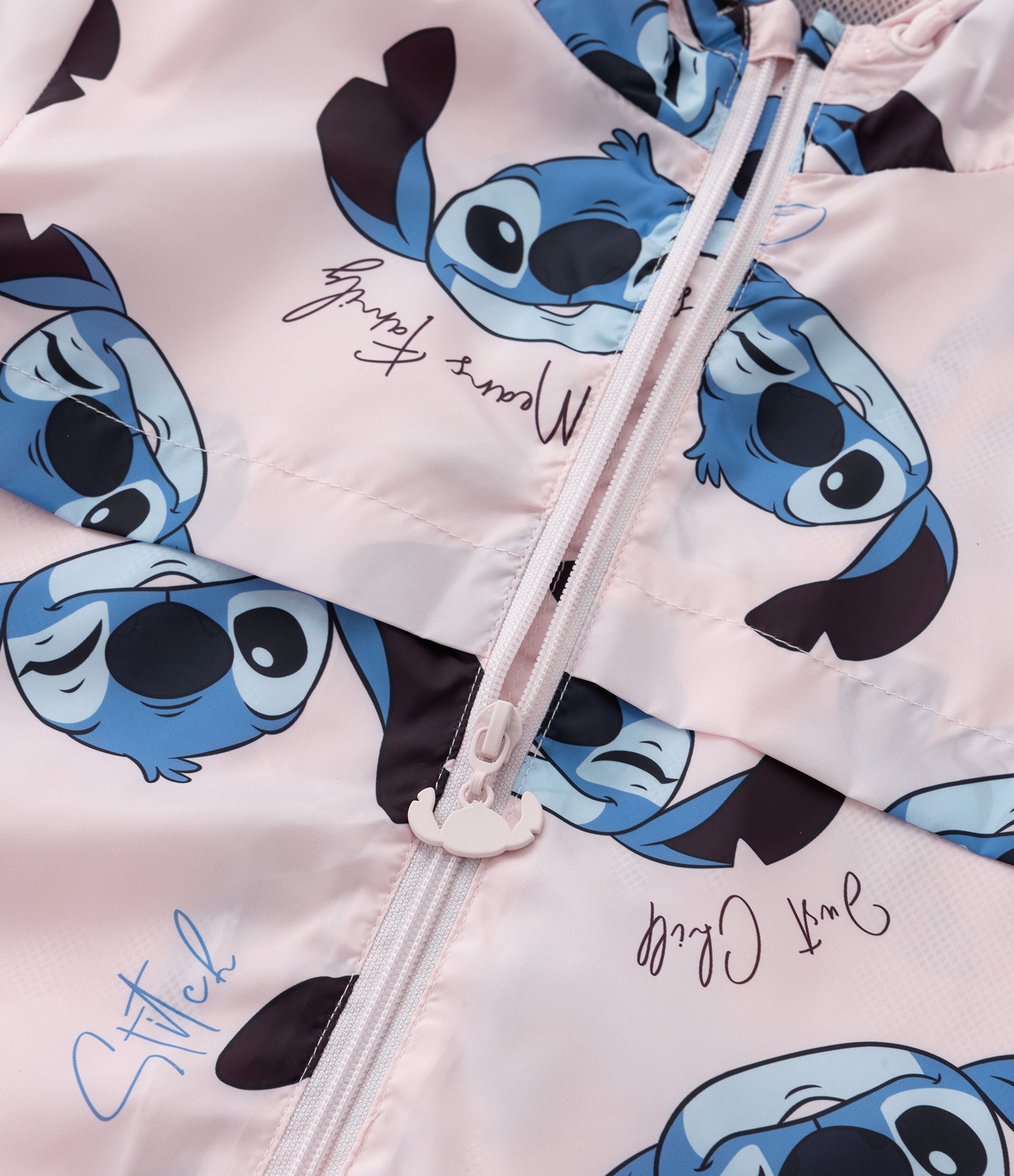 Jaqueta Corta-Vento Infantil com Estampa do Stitch - Tam 5 a 14 Anos Rosa 4