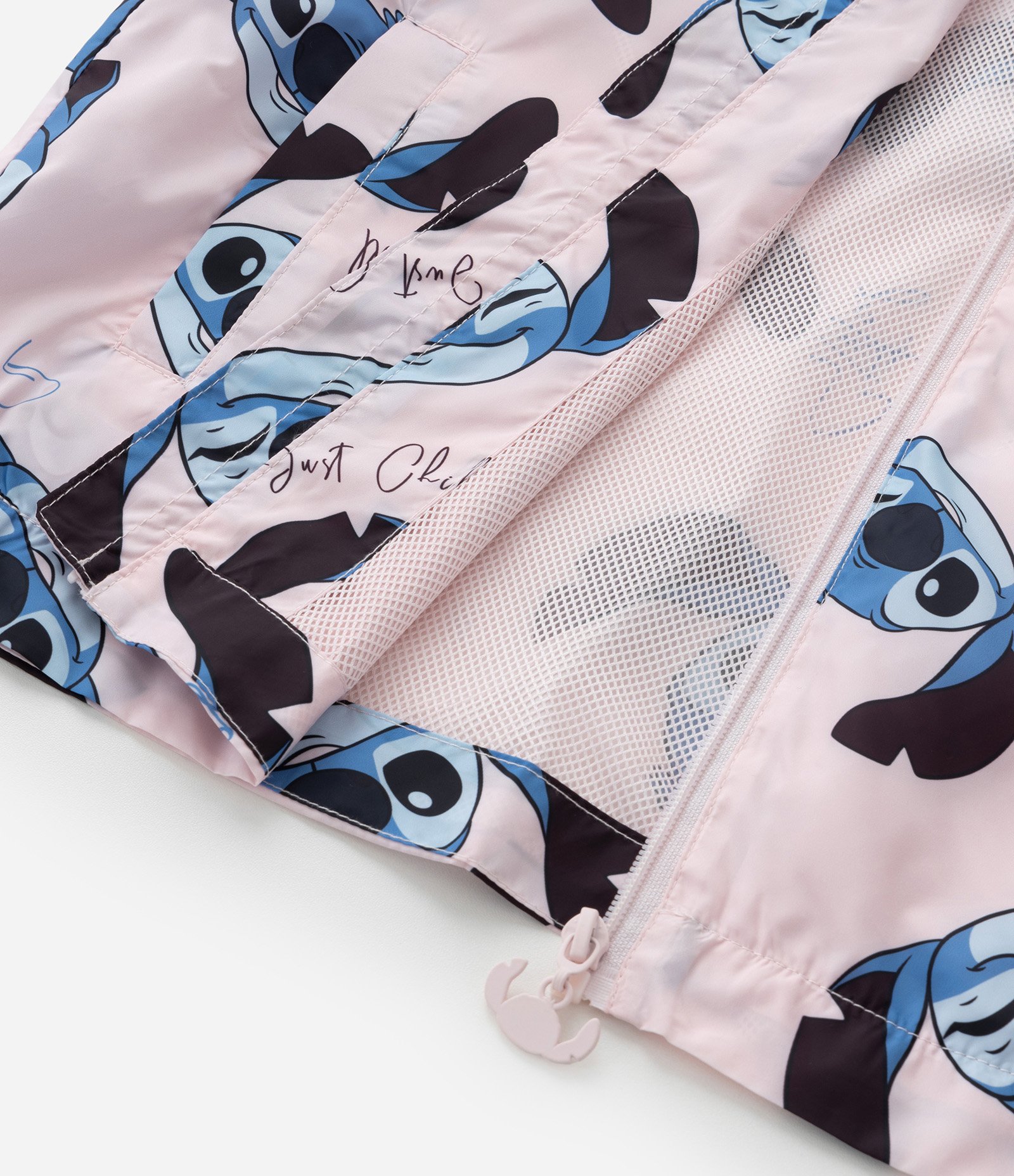 Jaqueta Corta-Vento Infantil com Estampa do Stitch - Tam 5 a 14 Anos Rosa 5