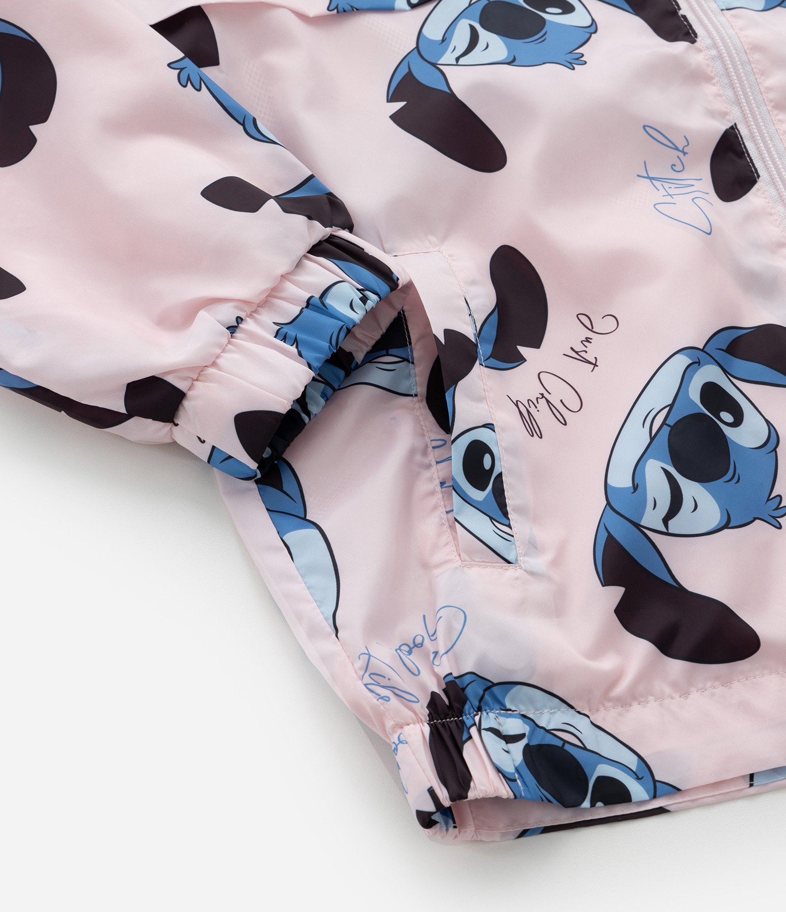 Jaqueta Corta-Vento Infantil com Estampa do Stitch - Tam 5 a 14 Anos Rosa 6