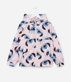 Jaqueta Corta-Vento Infantil com Estampa do Stitch - Tam 5 a 14 Anos