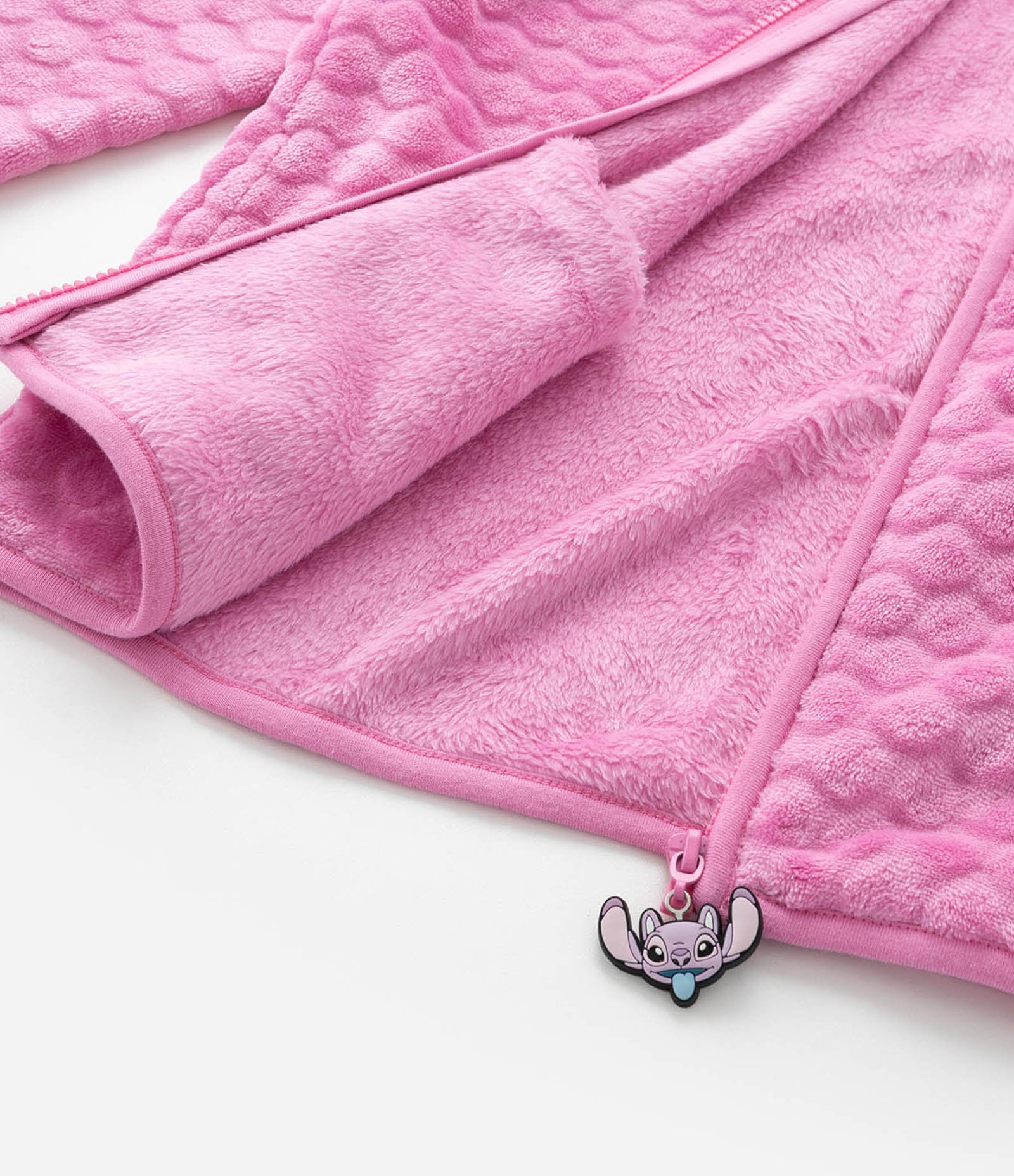 Jaqueta Infantil em Fleece com Bordado e Orelhinhas da Angel - Tam 5 a 14 Anos Rosa 4