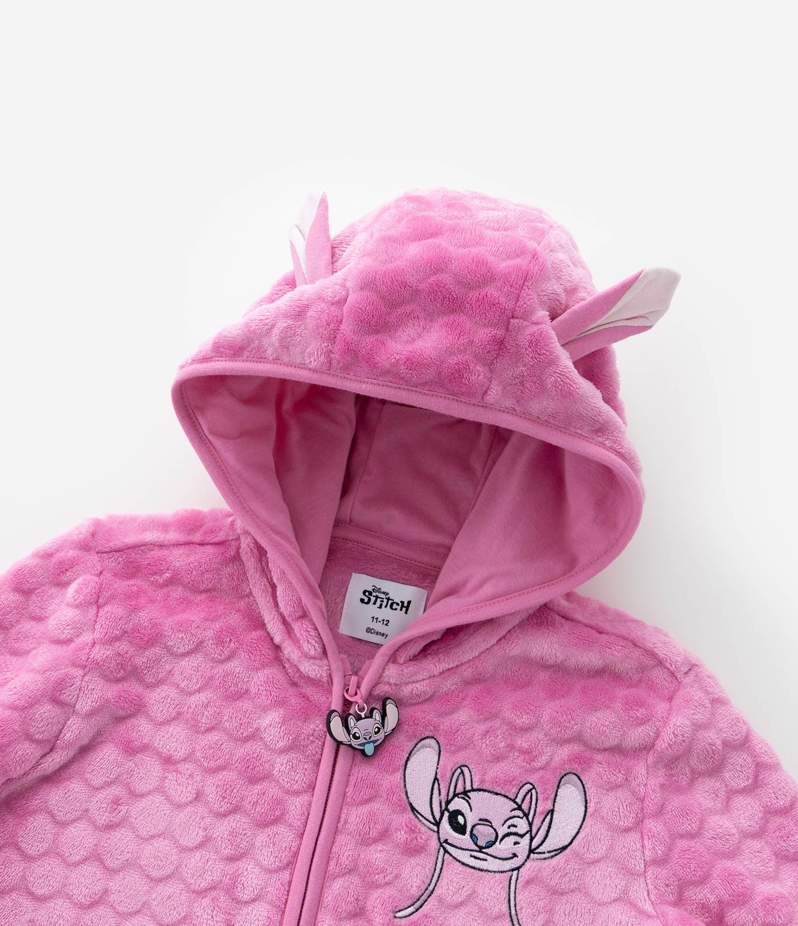Jaqueta Infantil em Fleece com Bordado e Orelhinhas da Angel - Tam 5 a 14 Anos Rosa 5