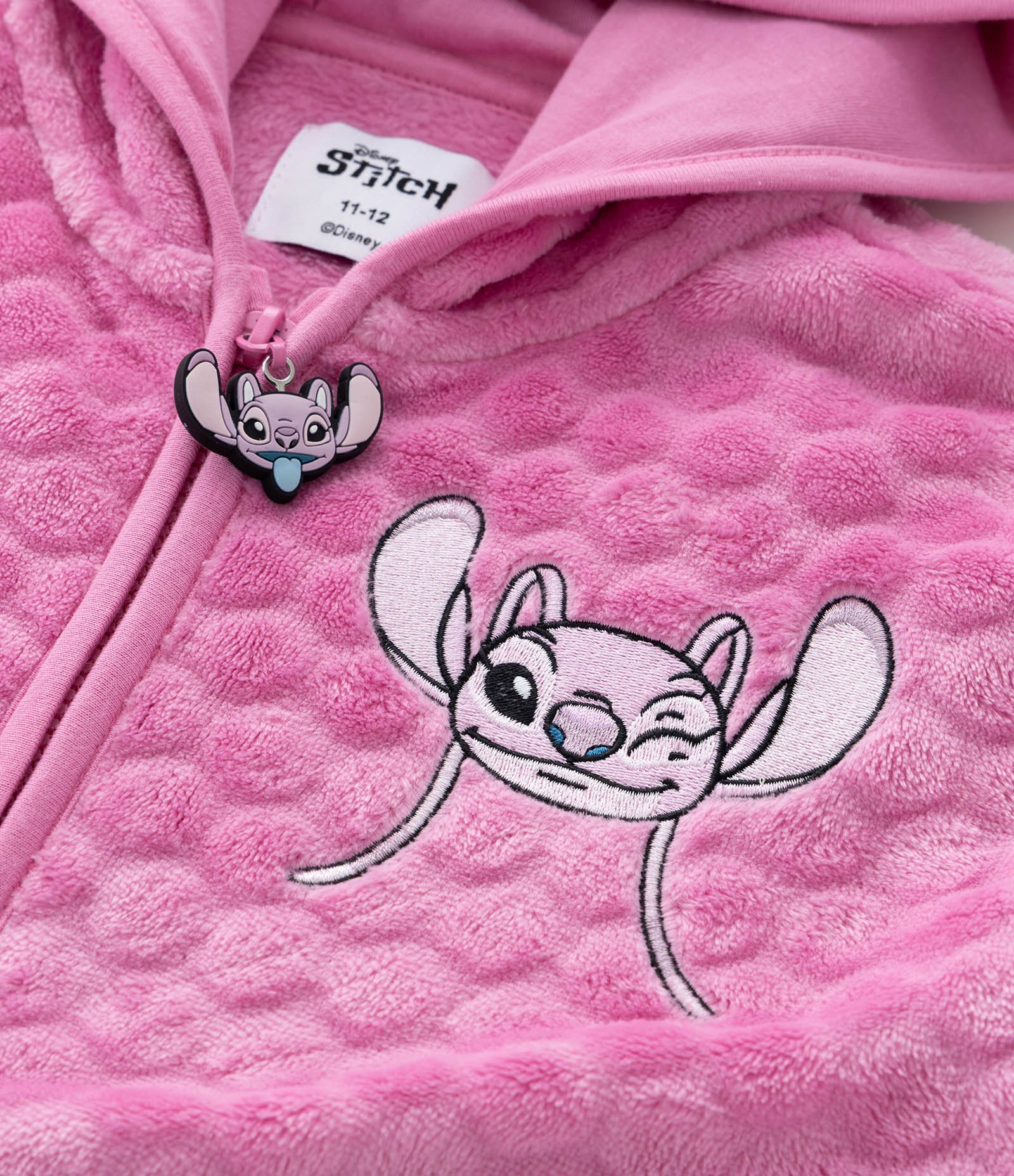 Jaqueta Infantil em Fleece com Bordado e Orelhinhas da Angel - Tam 5 a 14 Anos Rosa 7