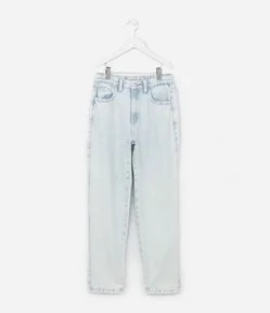 Calça Mom Infantil em Jeans com Brilhinhos Aplicados - Tam 5 a 14 Anos