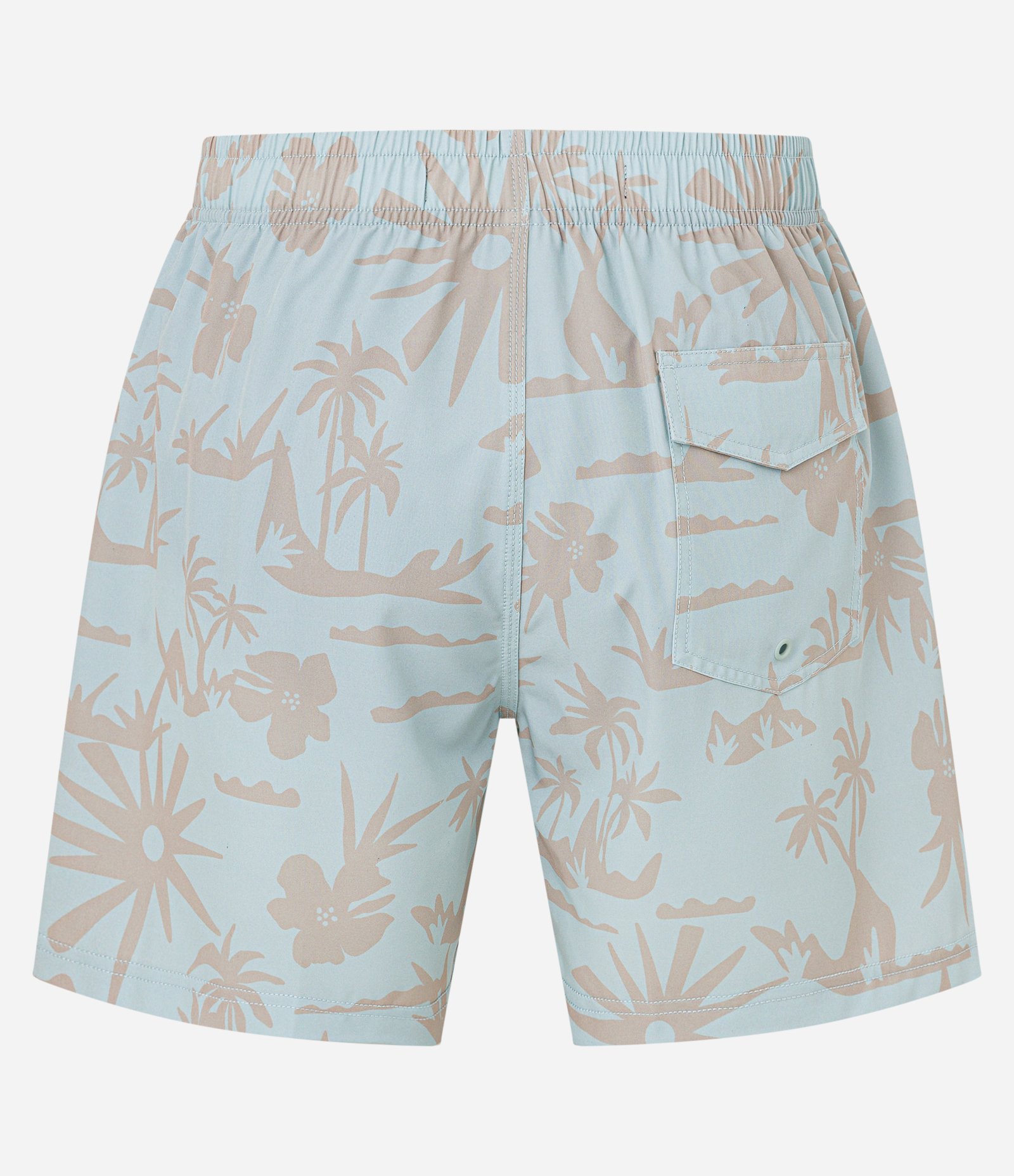 Bermuda com Cós Elástico e Estampa Abstrata Azul Claro 6
