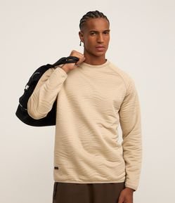 Suéter Esportivo em Dupla Face com Textura