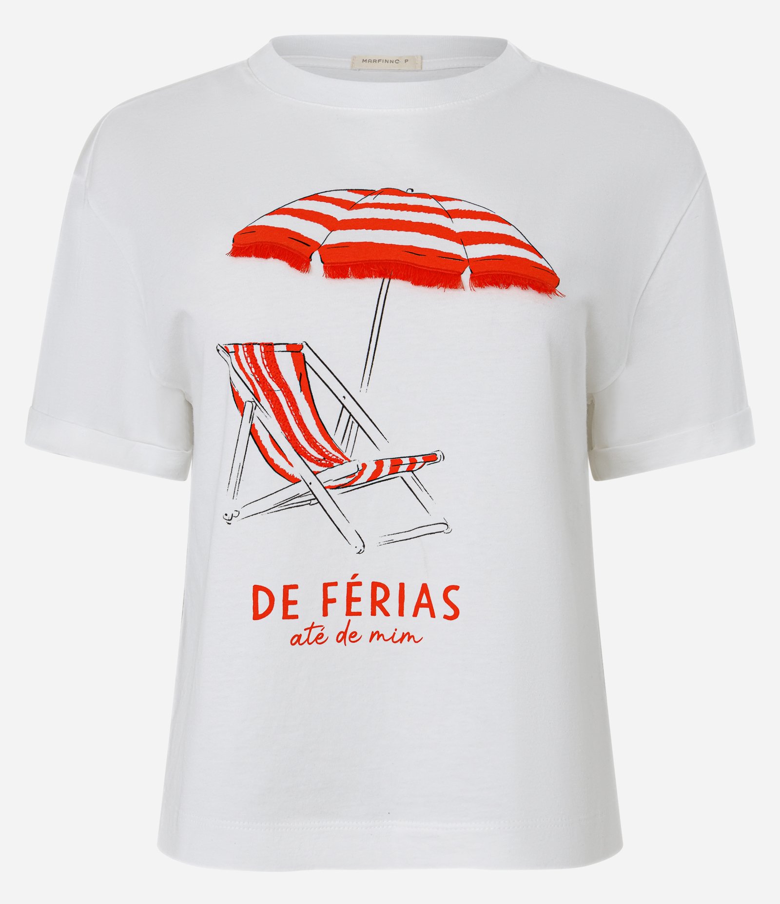 Blusa em Algodão com Estampa de Praia e Férias Branco 4