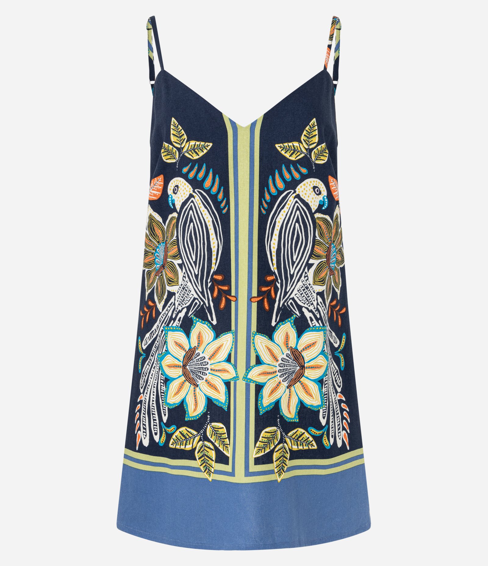 Vestido Curto em Viscose em Linho com Estampa Floral Preto 4