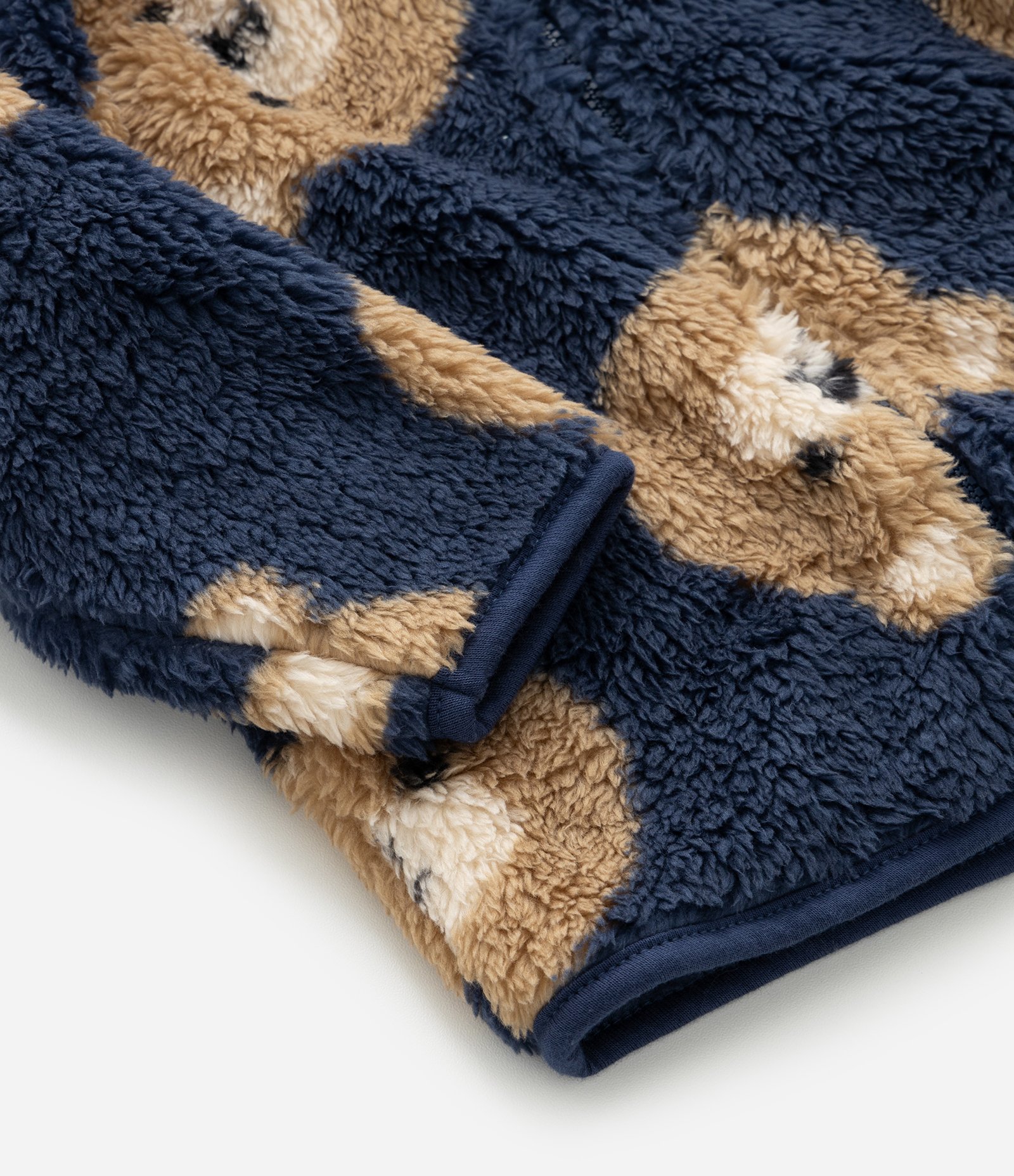 Jaqueta Infantil Quentinha Estampada de Ursinhos com Capuz - Tam 0 a 18 meses Azul 4