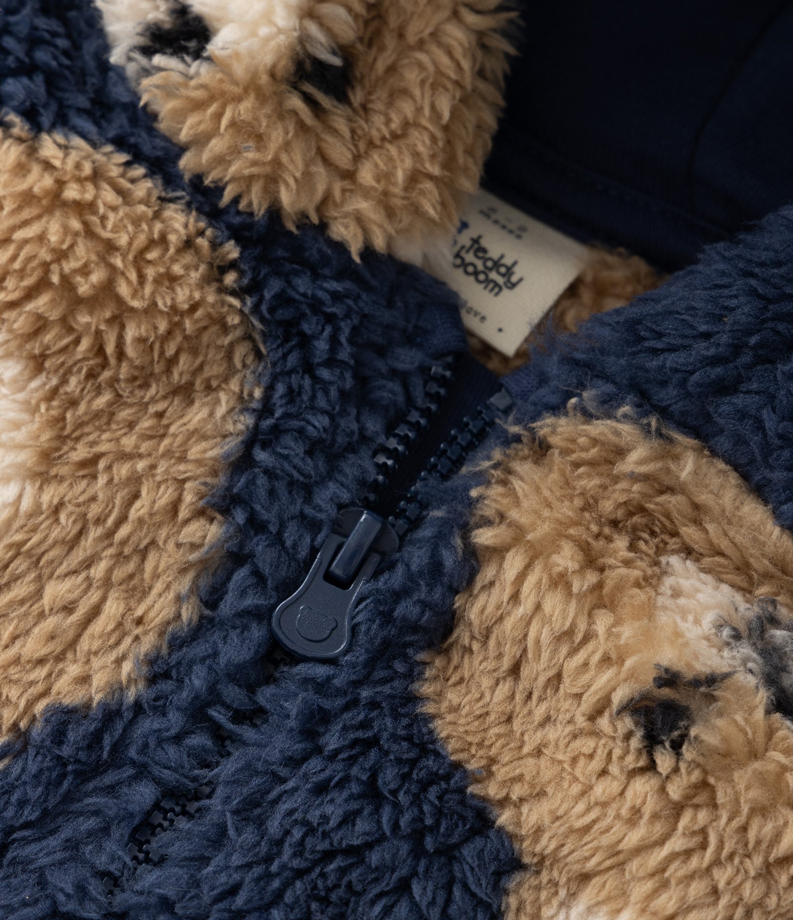 Jaqueta Infantil Quentinha Estampada de Ursinhos com Capuz - Tam 0 a 18 meses Azul 5