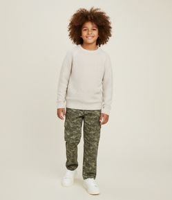 Blusão Infantil Canelado com Cava Raglan - Tam 5 a 14 Anos