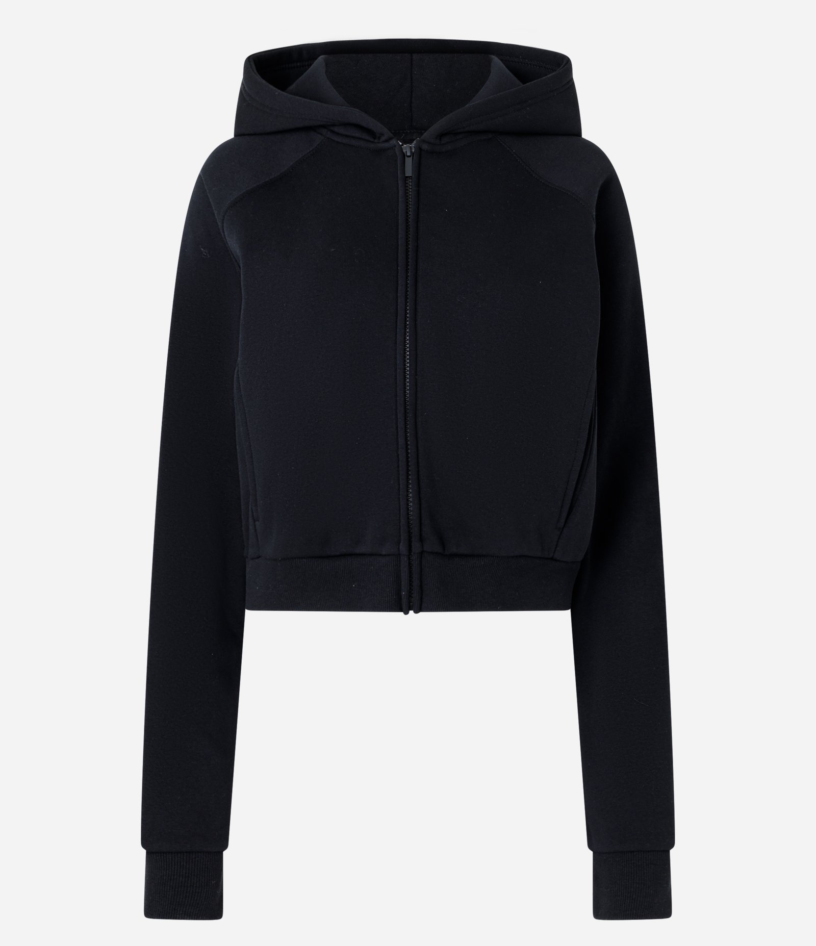 Casaco em Moletom com Capuz e Bolso Canguru Preto 4