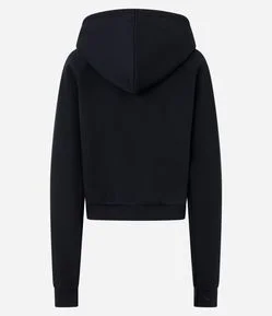 Casaco em Moletom com Capuz e Bolso Canguru