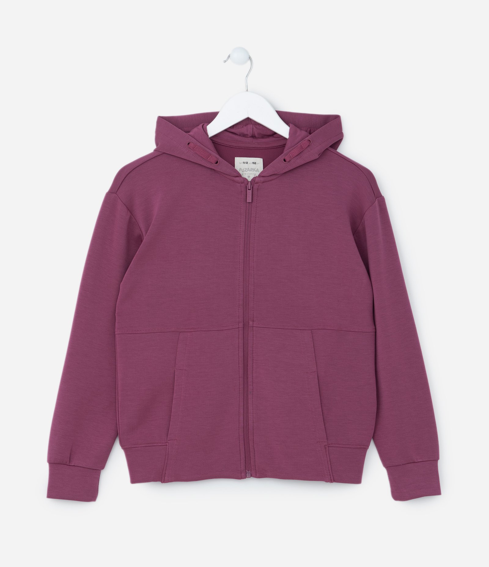 Jaqueta Infantil com Toque Suave e Capuz -Tam 5 a 14 Anos Vinho 1