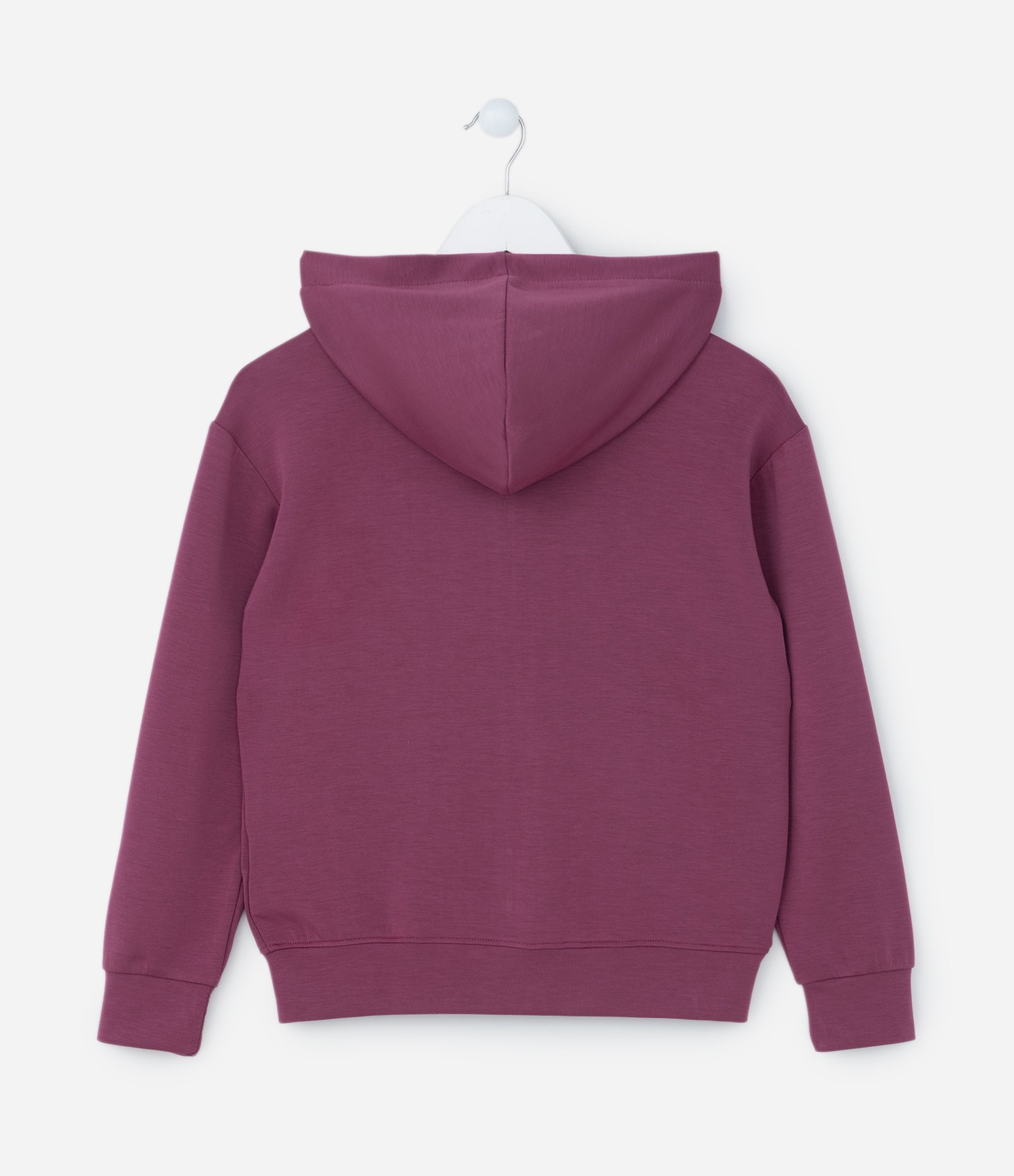 Jaqueta Infantil com Toque Suave e Capuz -Tam 5 a 14 Anos Vinho 2