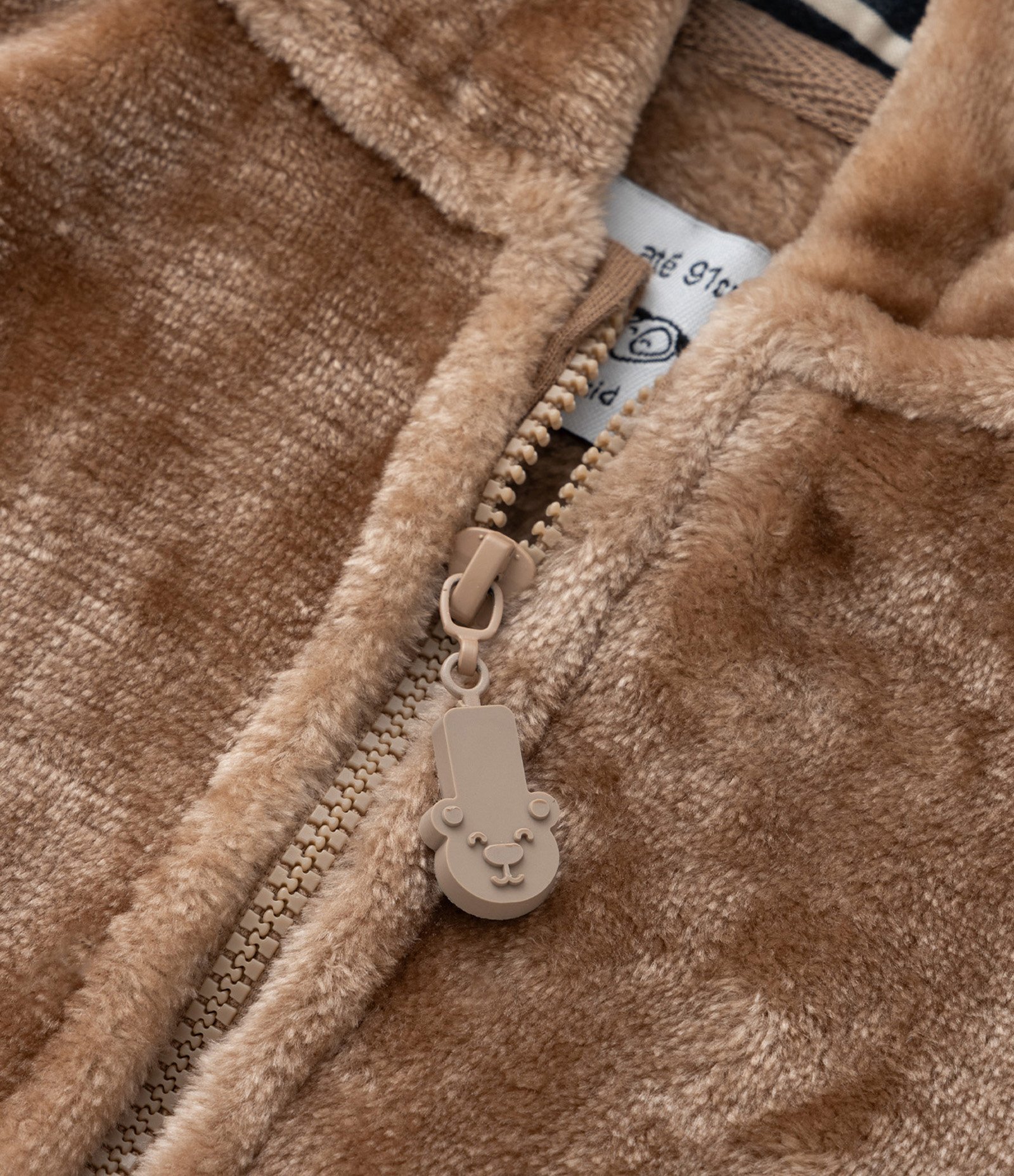 Jaqueta Infantil em Fleece com Capuz de Ursinho - Tam 1 a 5 anos Marrom 5