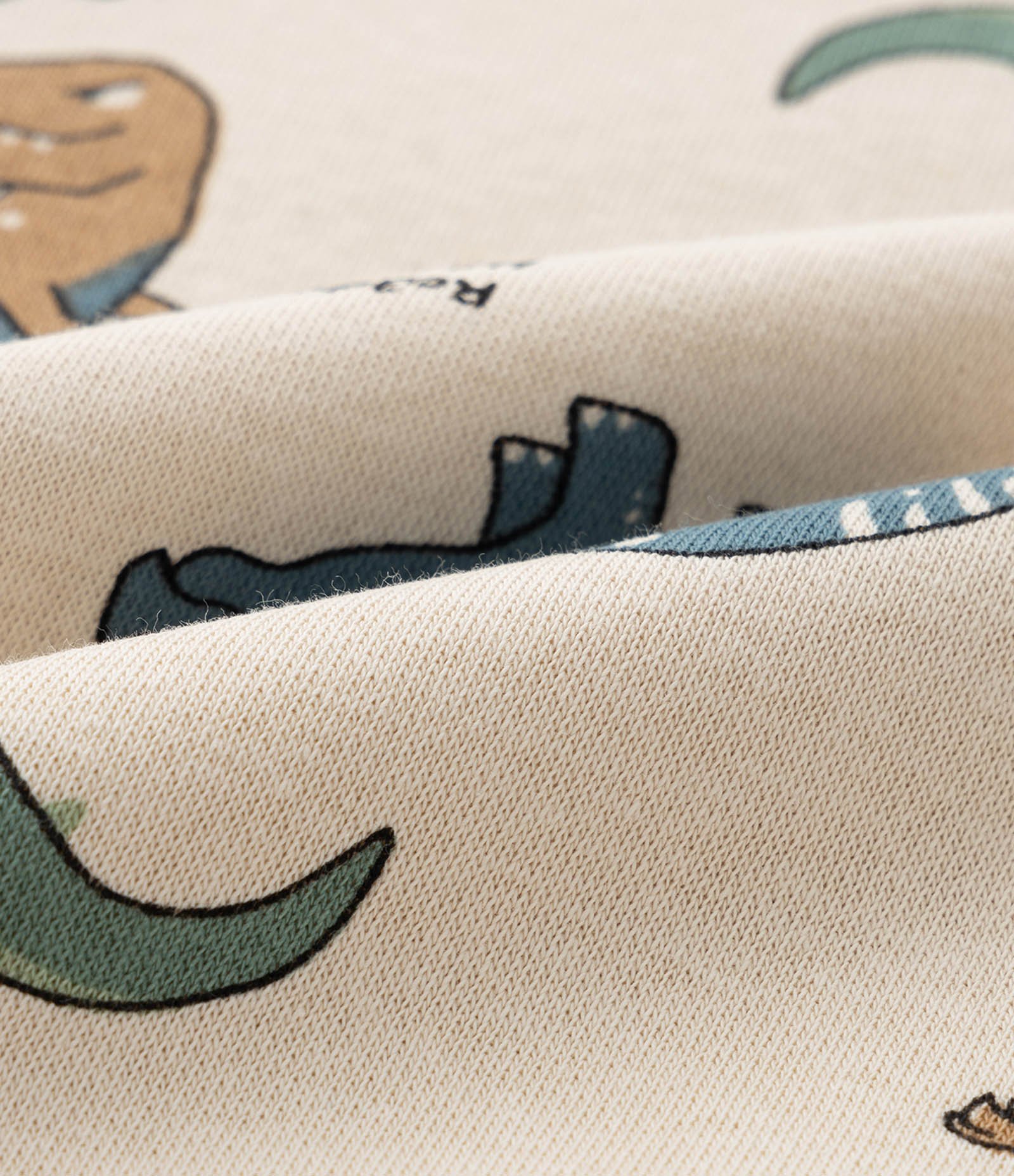 Conjunto Infantil em Algodão com Estampa de Dinos -Tam 1 a 5 Anos Bege/Marrom 8