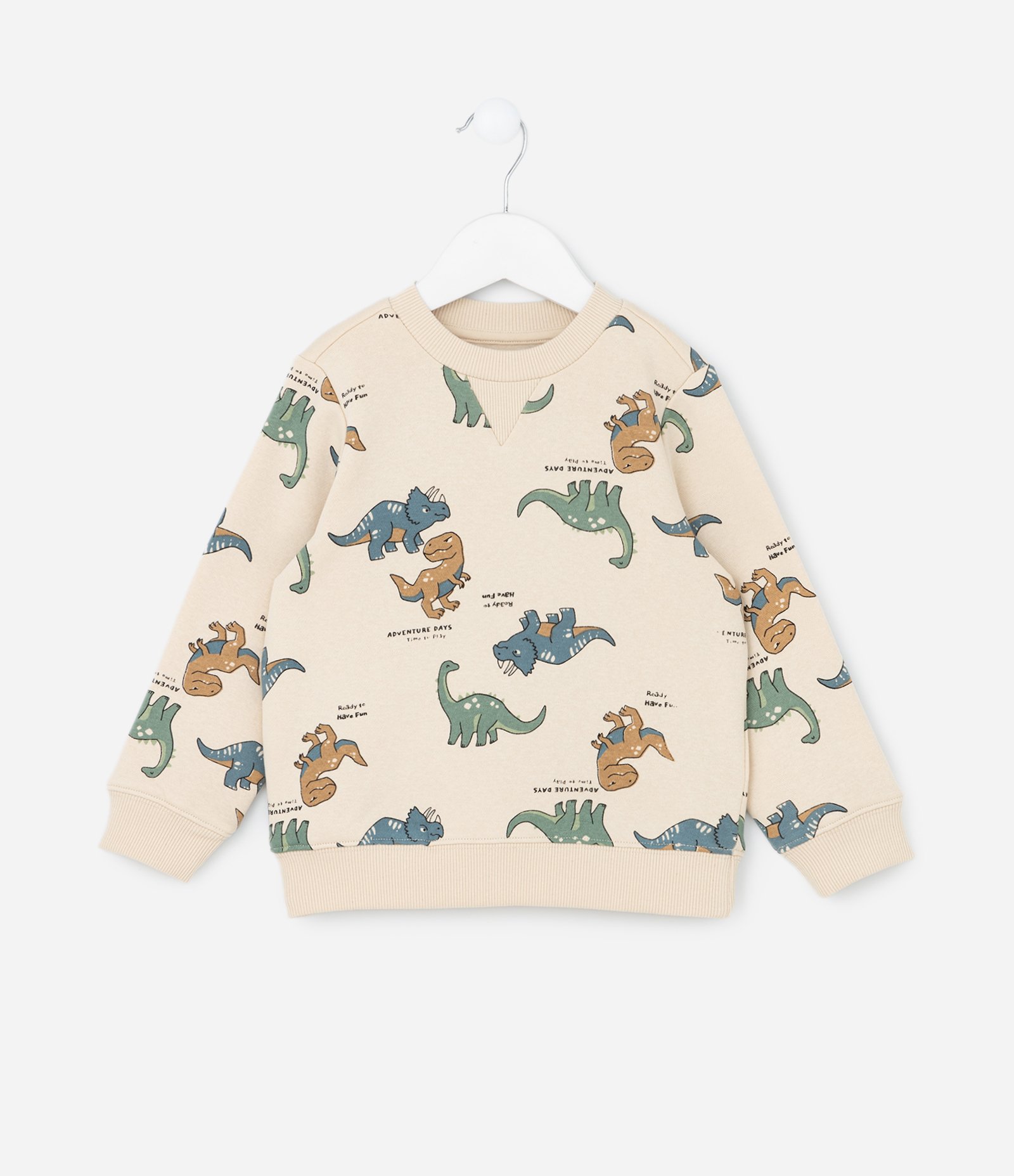 Conjunto Infantil em Algodão com Estampa de Dinos -Tam 1 a 5 Anos Bege/Marrom 2