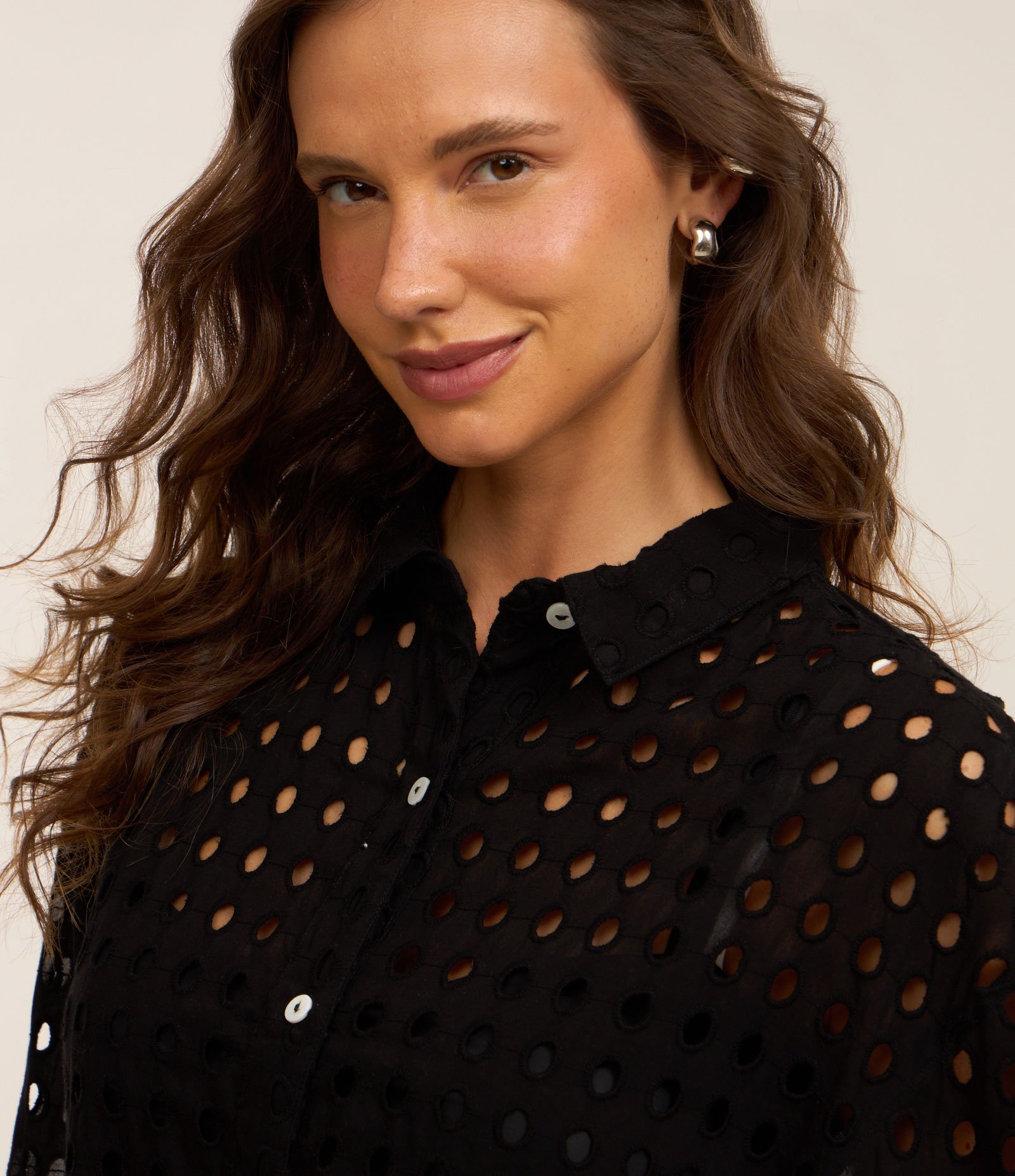 Saída de Praia Chemise em Laise Preto 3