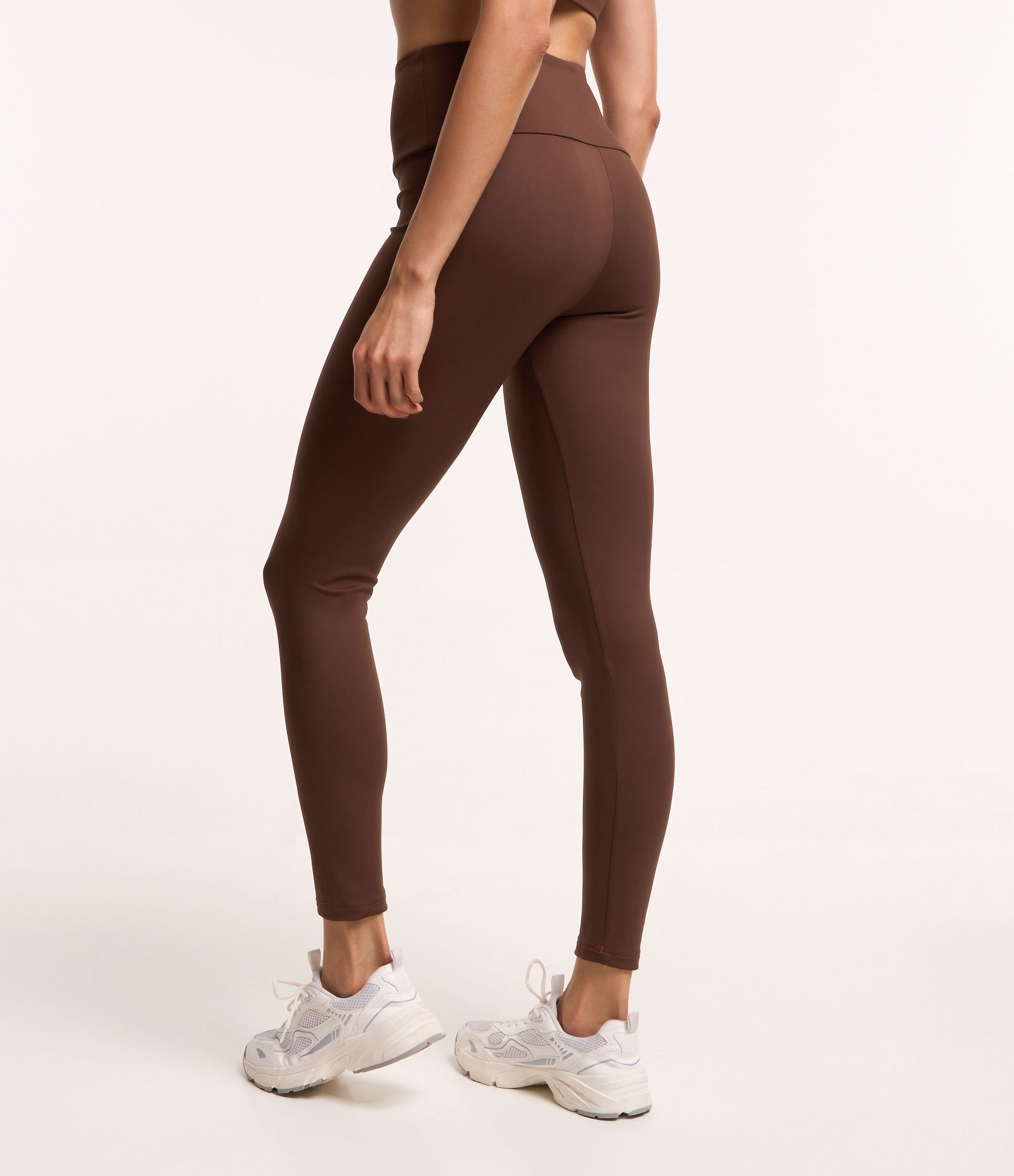 Calça Legging Esportiva em Poliamida Marrom 3