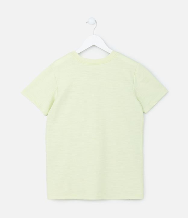 Camiseta Infantil Texturizada com Fenda na Barra - Tam 5 a 14 Anos