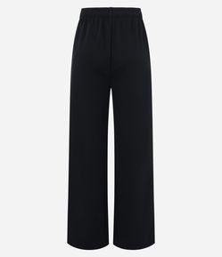 Calça Reta em Moletom com Amarração Interna na Cintura