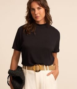 Blusa em Algodão com Manga Curta Sem Cava