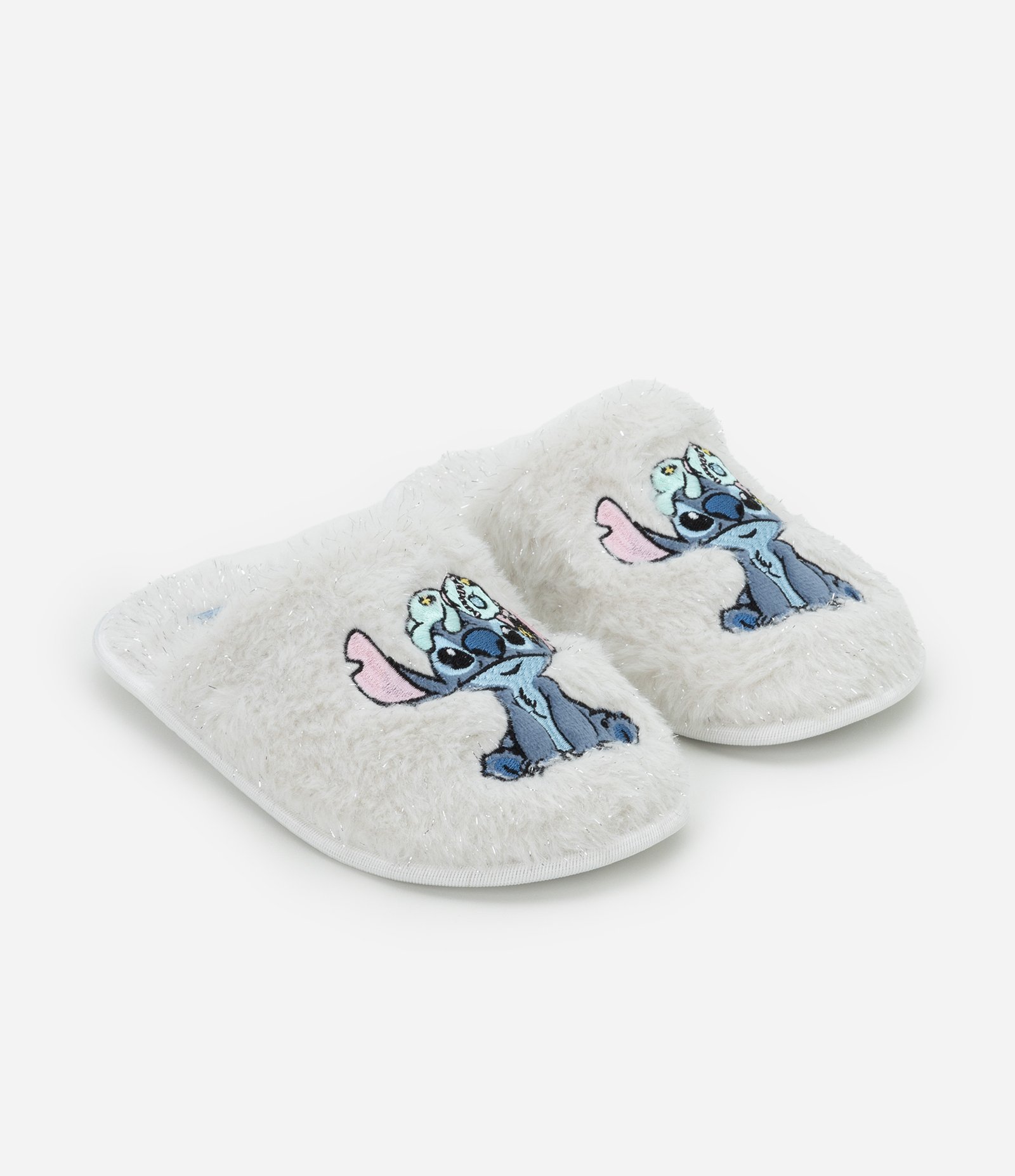 Pantufa Chinelo Infantil com Bordado Stitch e Xepa - Tam 29 a 36 Branco 1