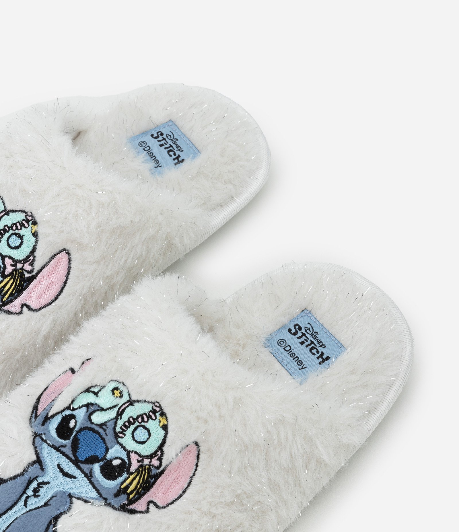 Pantufa Chinelo Infantil com Bordado Stitch e Xepa - Tam 29 a 36 Branco 2