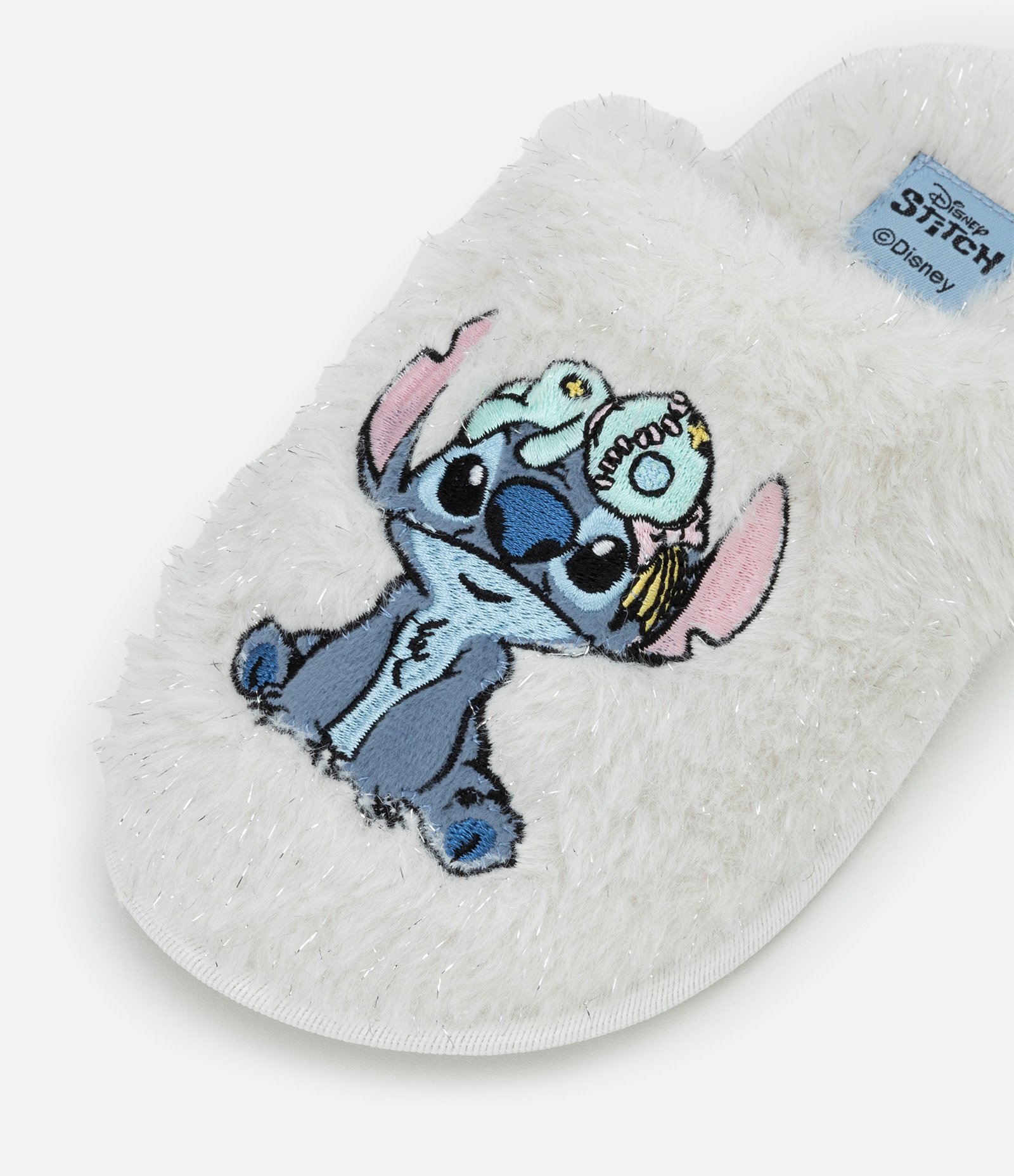 Pantufa Chinelo Infantil com Bordado Stitch e Xepa - Tam 29 a 36 Branco 3